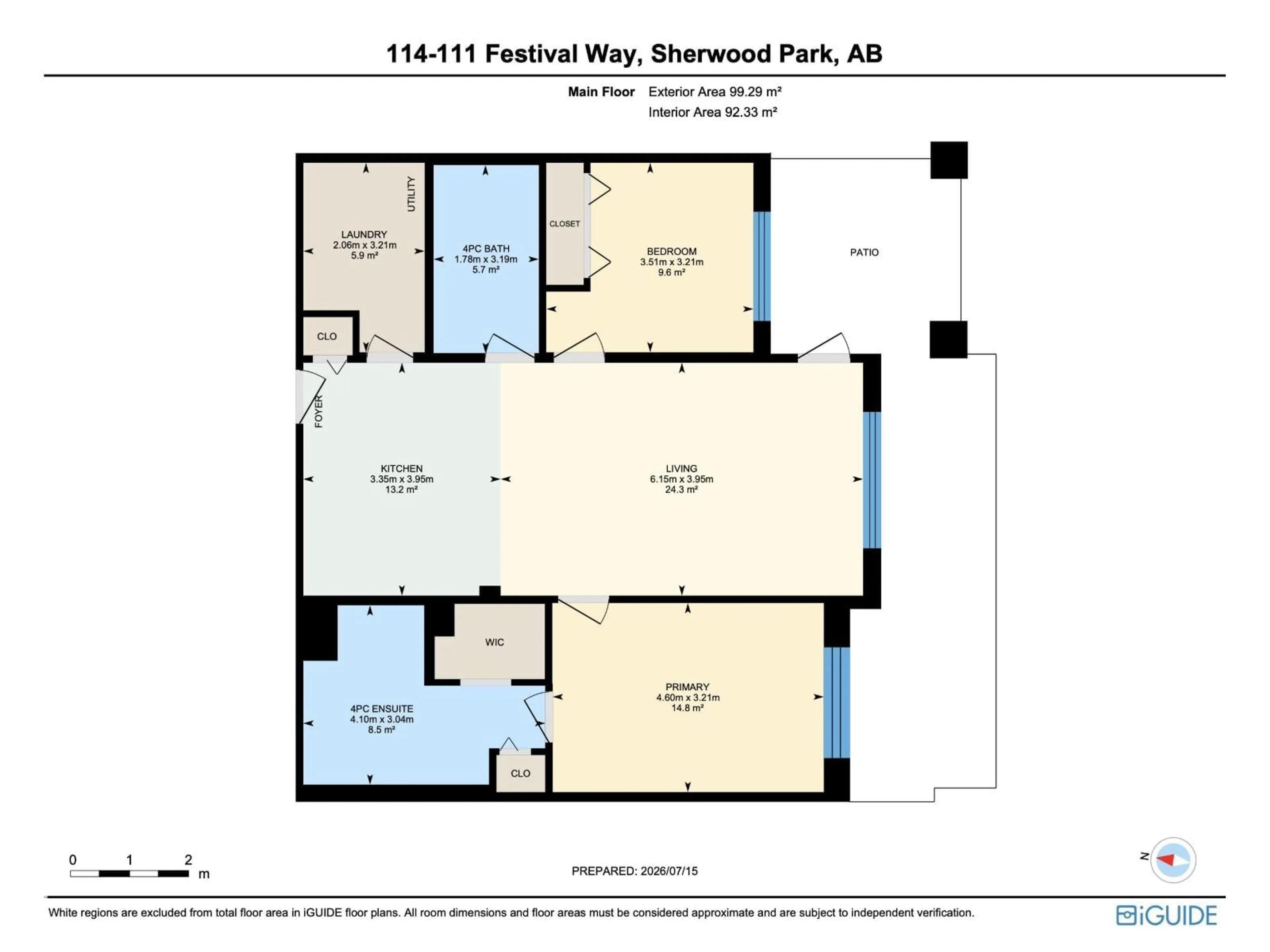 Floor plan for 111 - 114 FESTIVAL WY, Sherwood Park Alberta T8A4Y4
