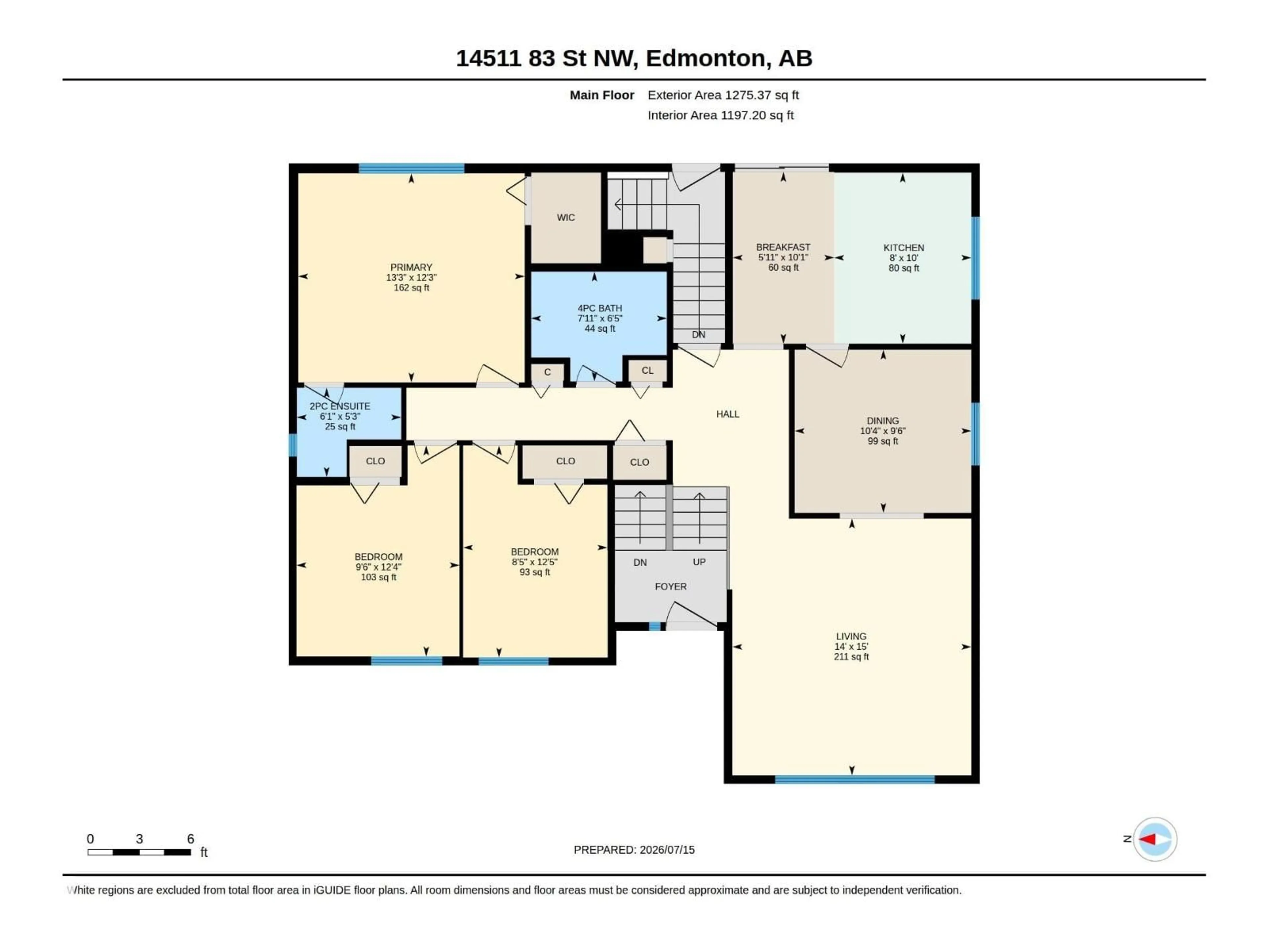 Floor plan for NW - 14511 83 ST, Edmonton Alberta T5E2Y1