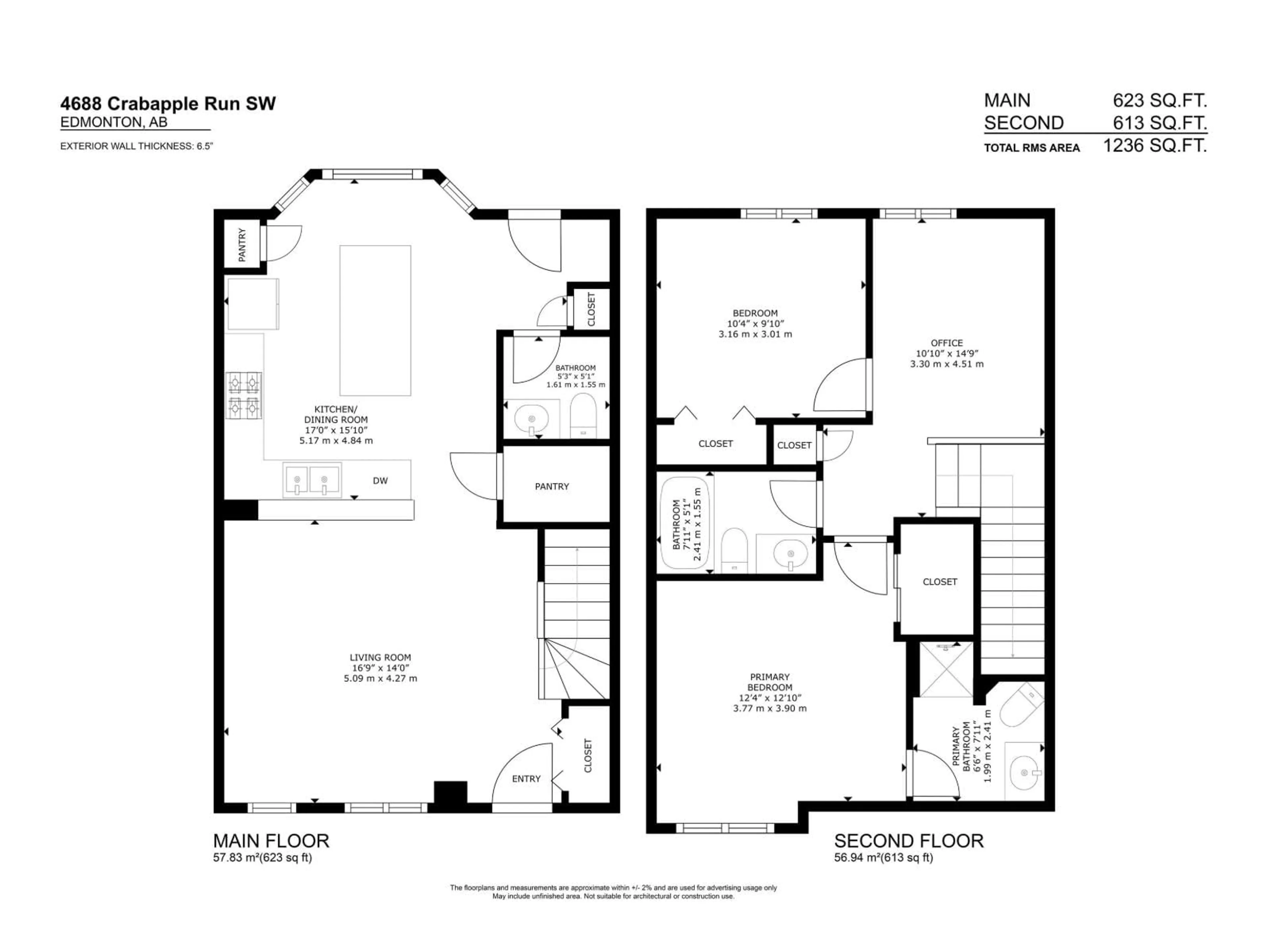 Floor plan for SW SW - 4688 CRABAPPLE RU, Edmonton Alberta T6X0Y8
