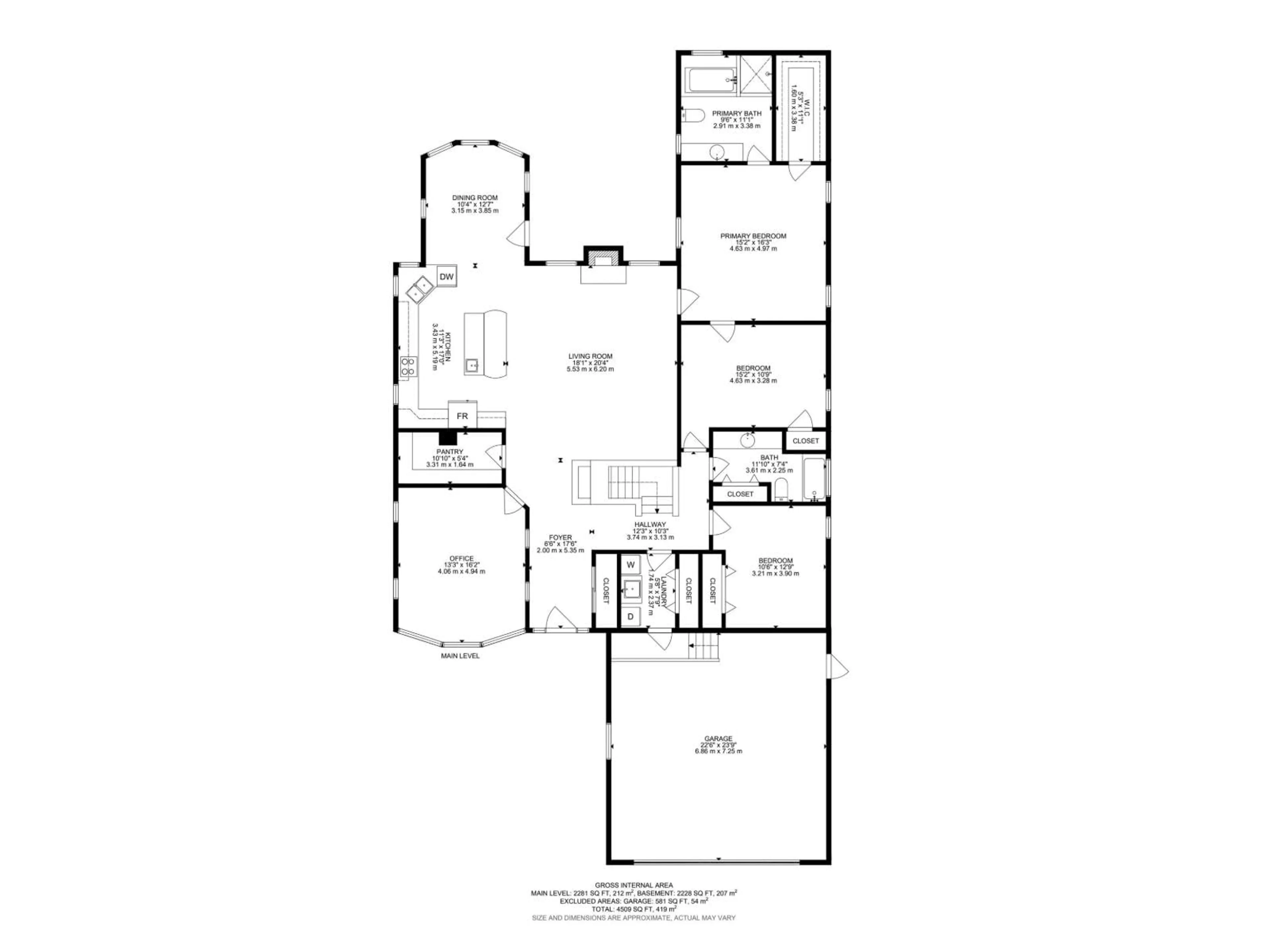 Floor plan for 711 BUTTERWORTH DR, Edmonton Alberta T6R1P5
