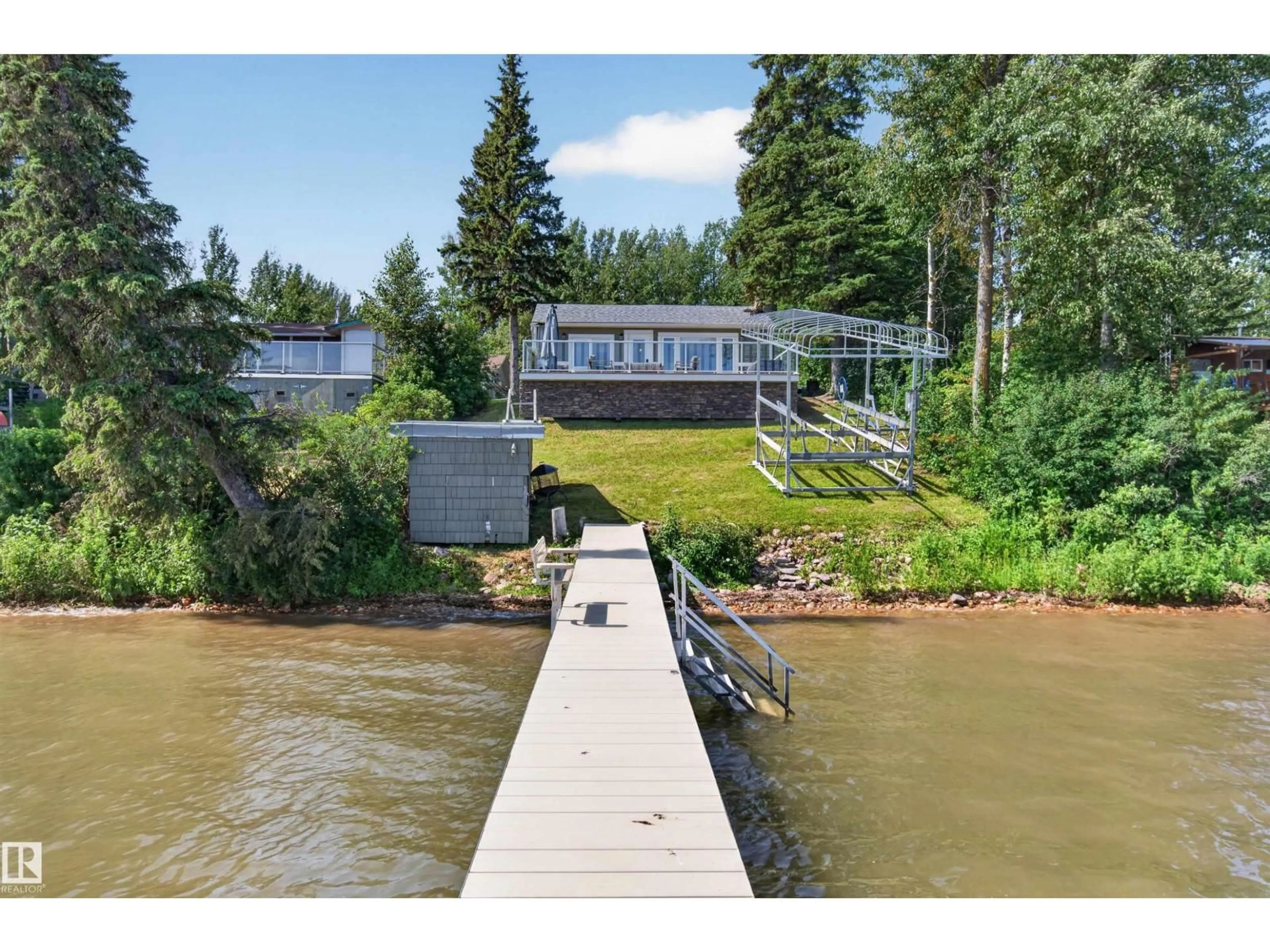A pic from outside/outdoor area/front of a property/back of a property/a pic from drone, water/lake/river/ocean view for 80 CRYSTAL SPRINGS DR, Rural Wetaskiwin County Alberta T0C1H0