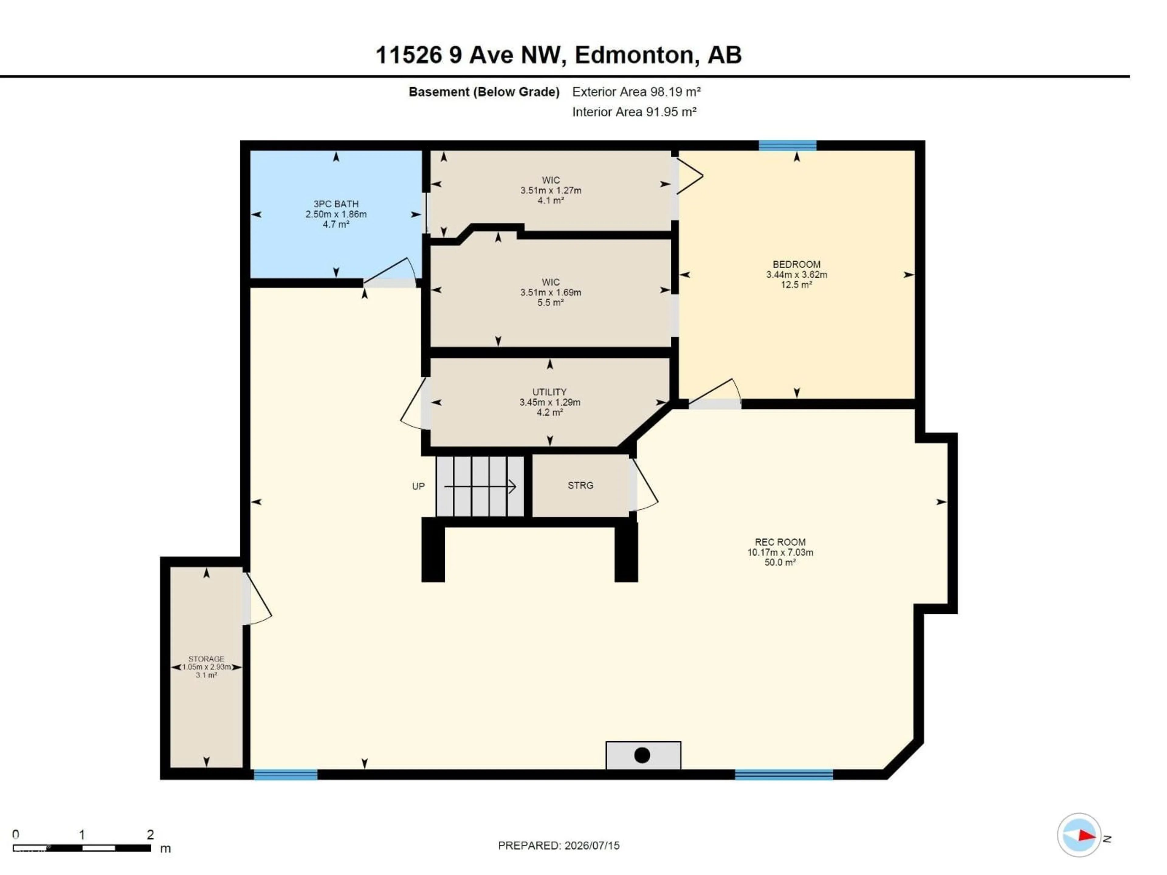 Floor plan for 11526 9 AV, Edmonton Alberta T6J6T9