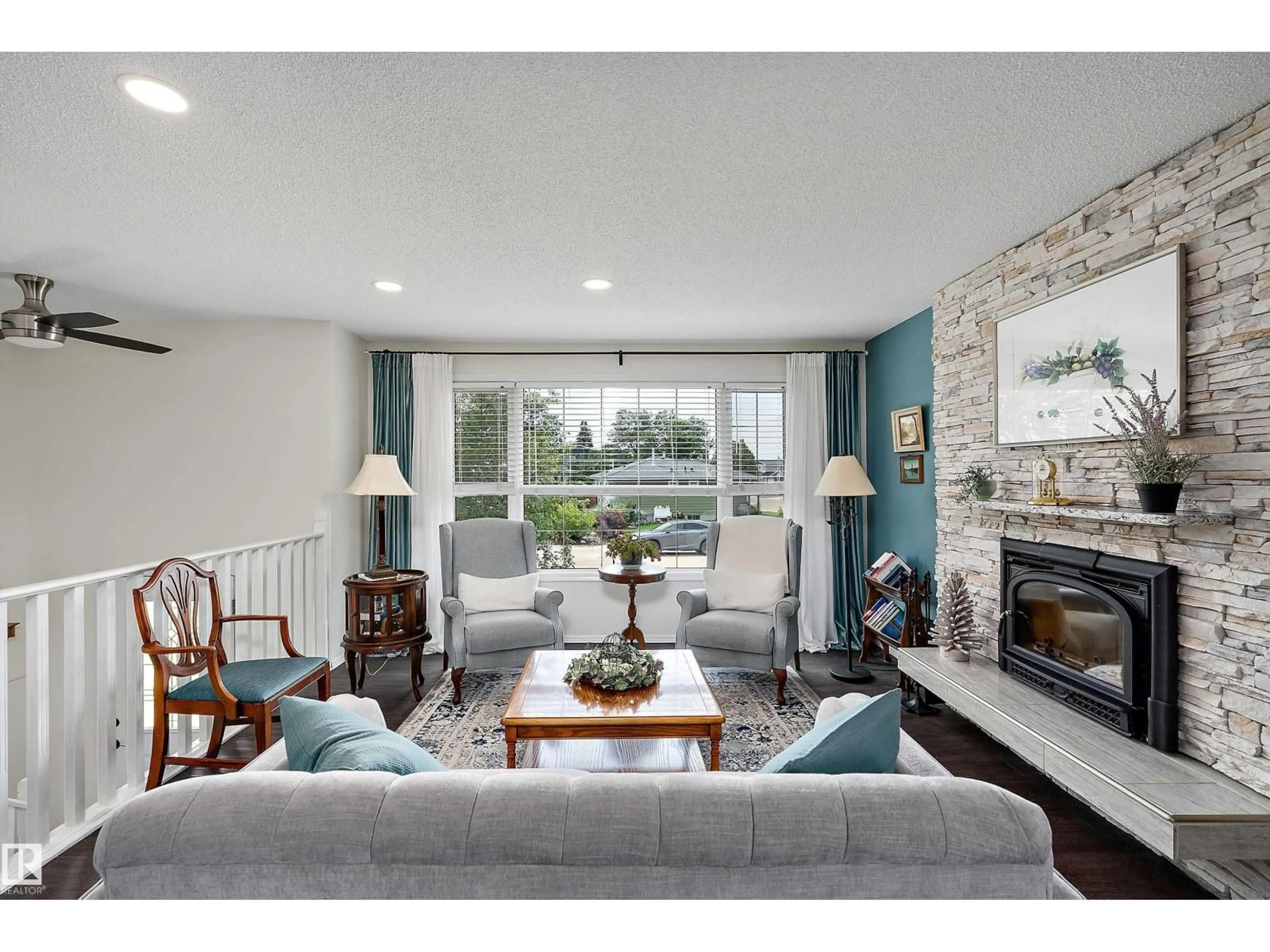 Living room with furniture, unknown for 3915 42B AV, Leduc Alberta T9E4W9