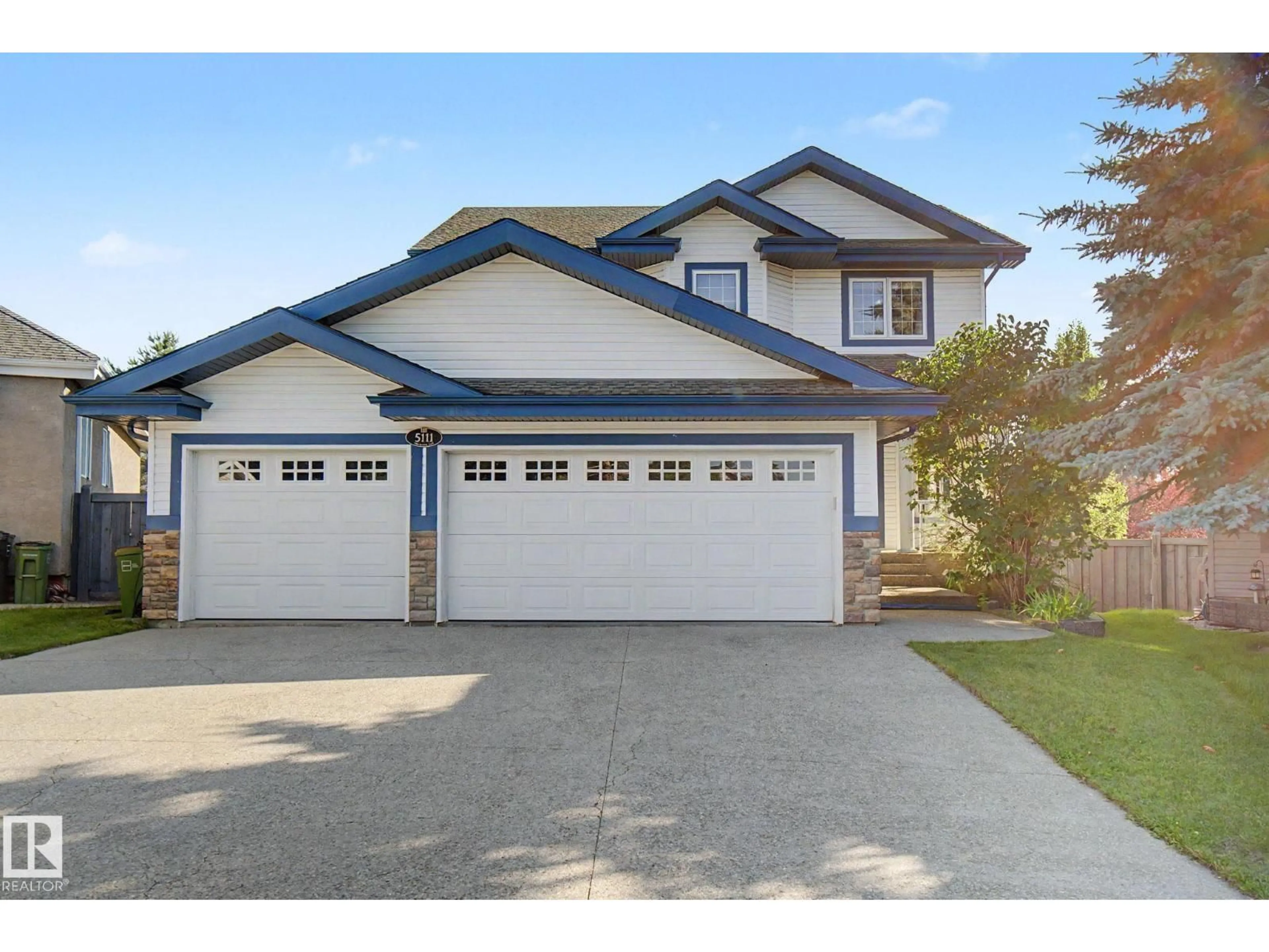 Home with vinyl exterior material, street for 5111 TERWILLEGAR BV, Edmonton Alberta T6R3P1