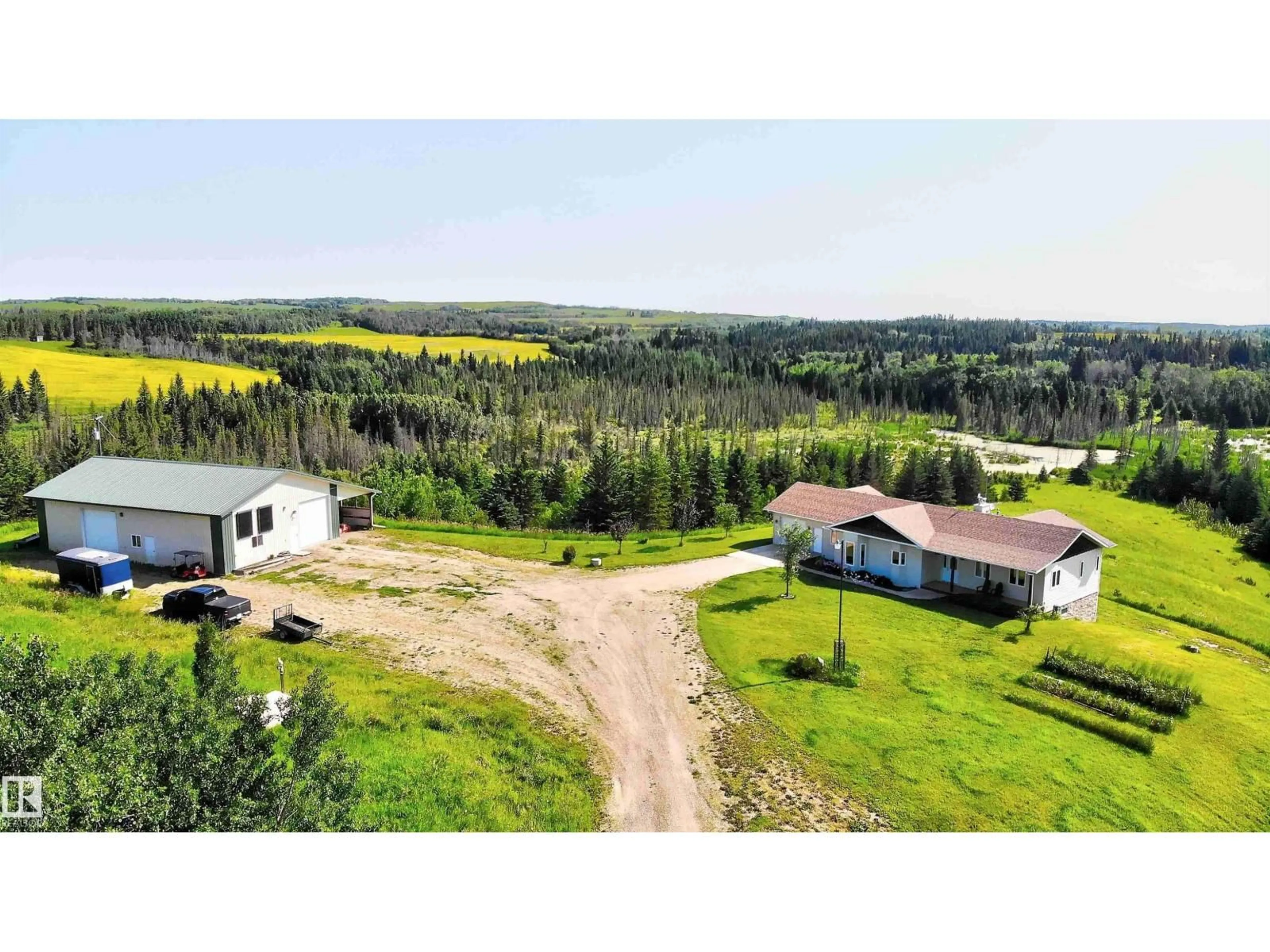 A pic from outside/outdoor area/front of a property/back of a property/a pic from drone, unknown for 55427 RR 93, Rural St. Paul County Alberta T0A3A0