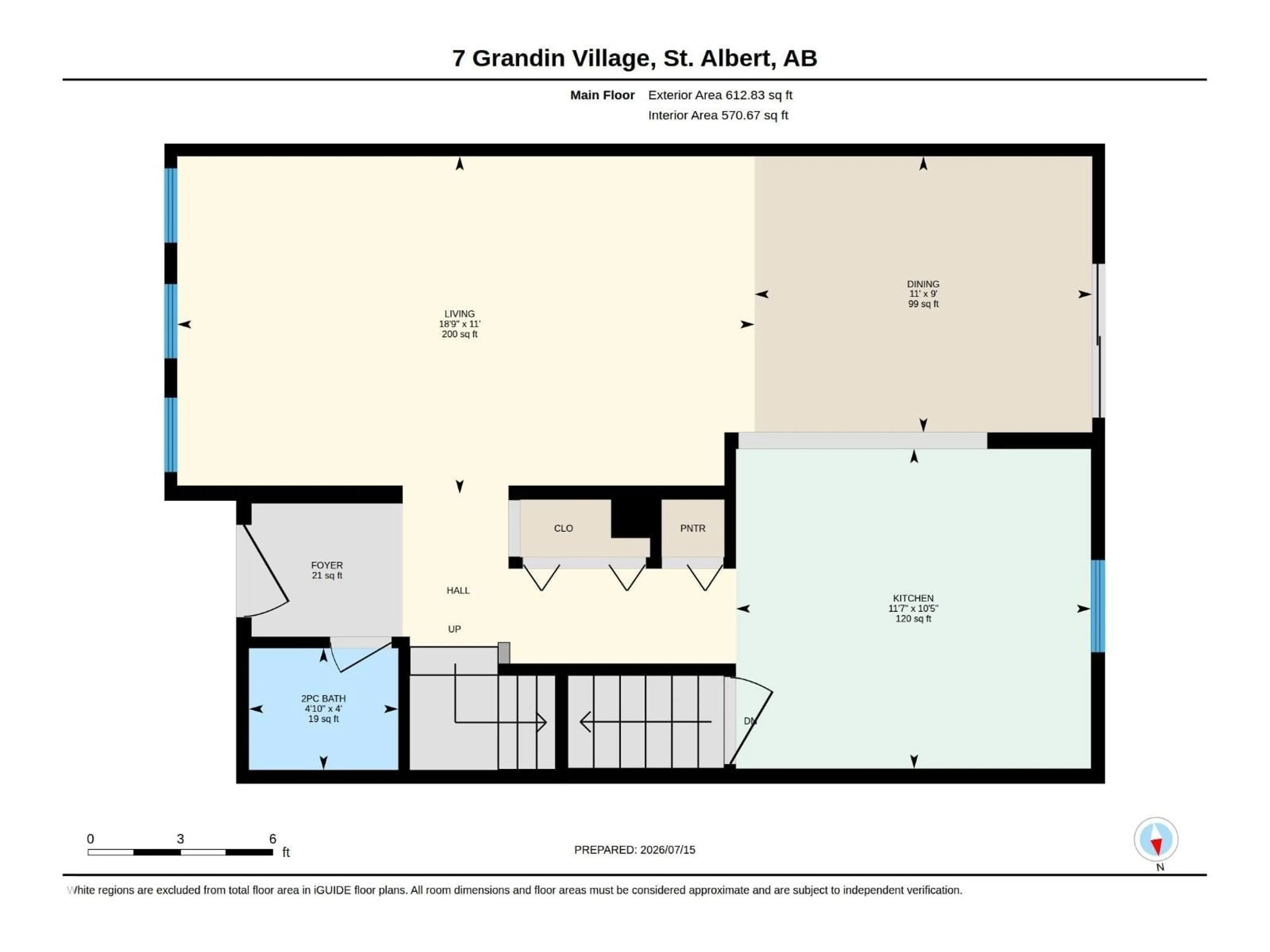 Floor plan for 7 GRANDIN VG, St. Albert Alberta T8N1R9
