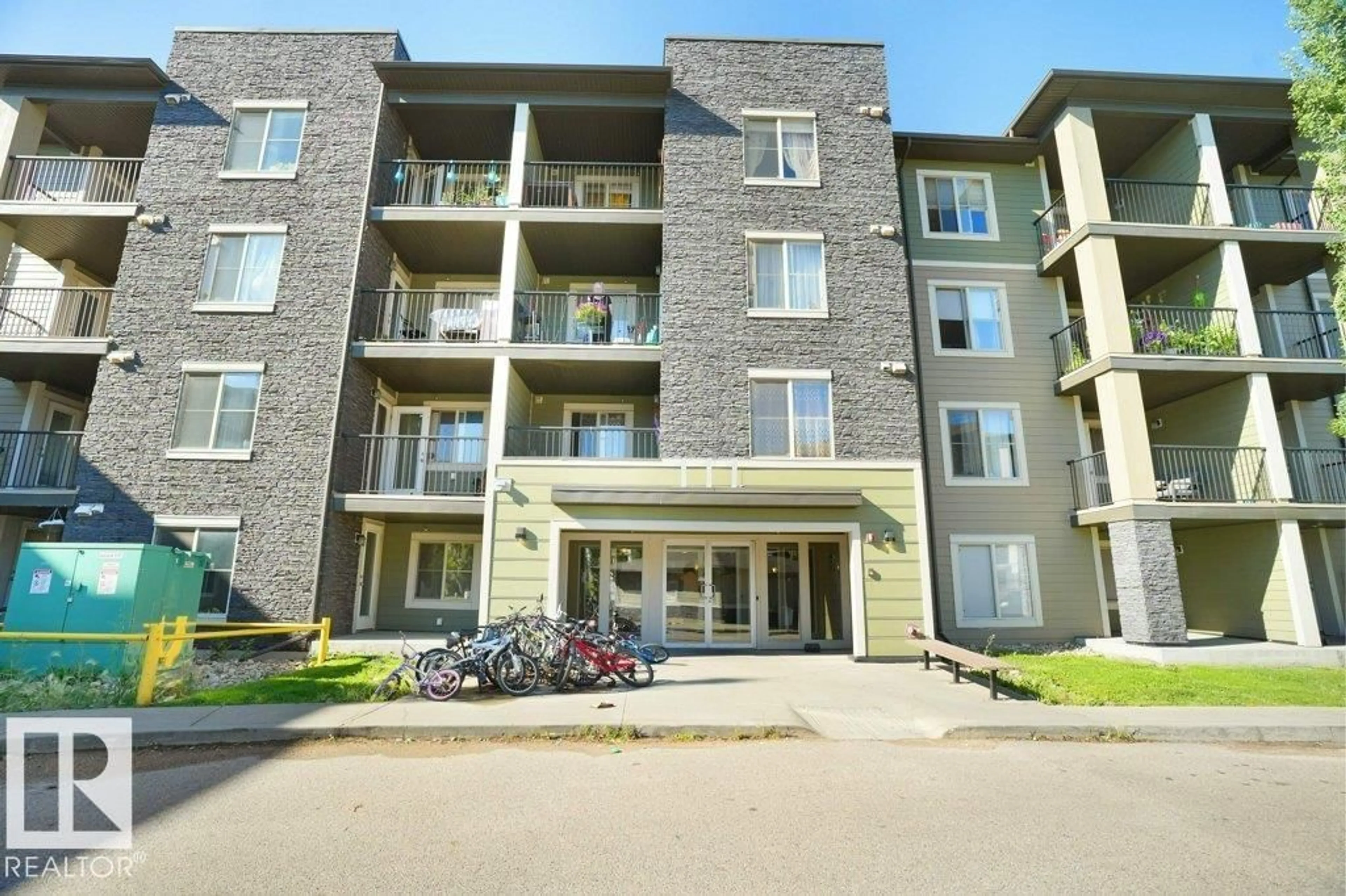 Patio, building for #417 - 111 WATT CM, Edmonton Alberta T6X2C6