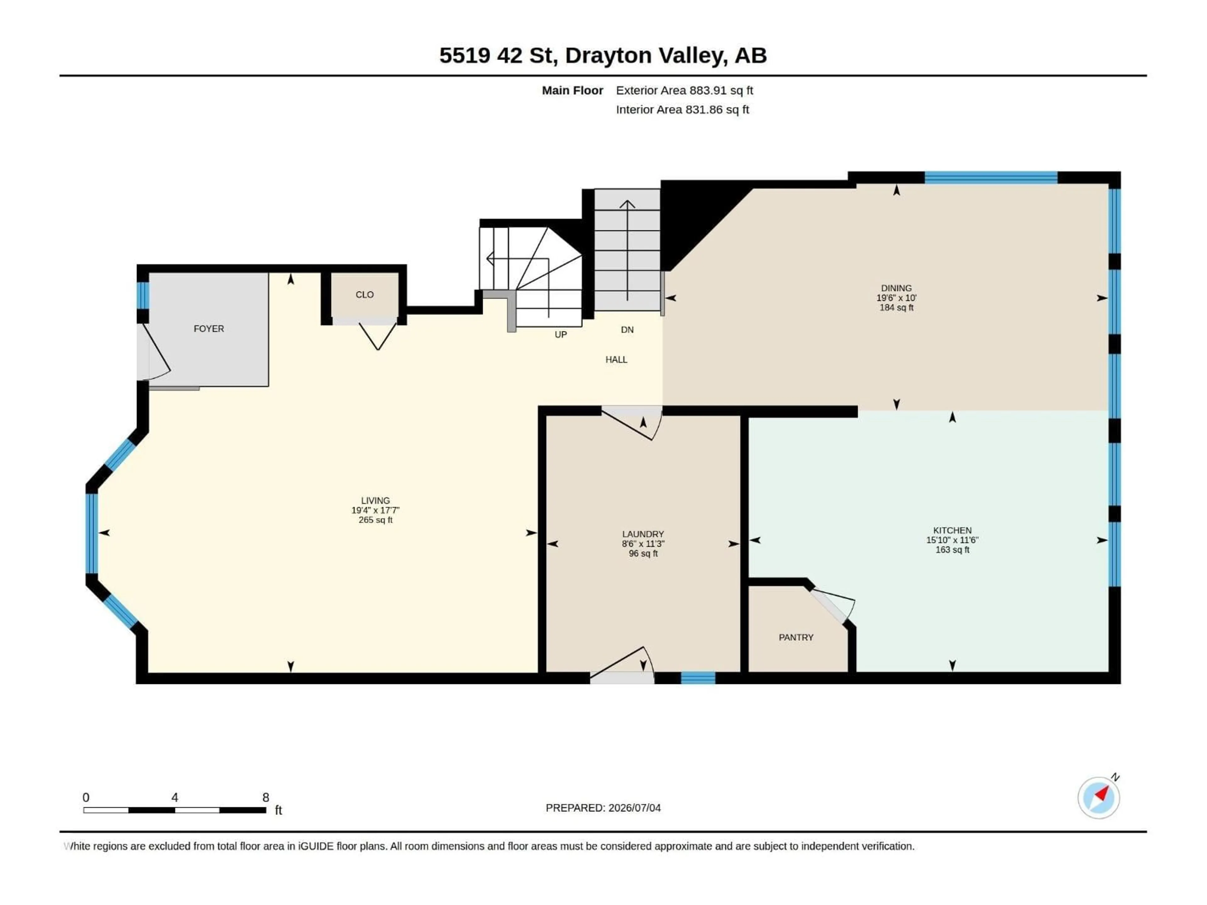 Floor plan for 5519 42 ST, Drayton Valley Alberta T7A1A7
