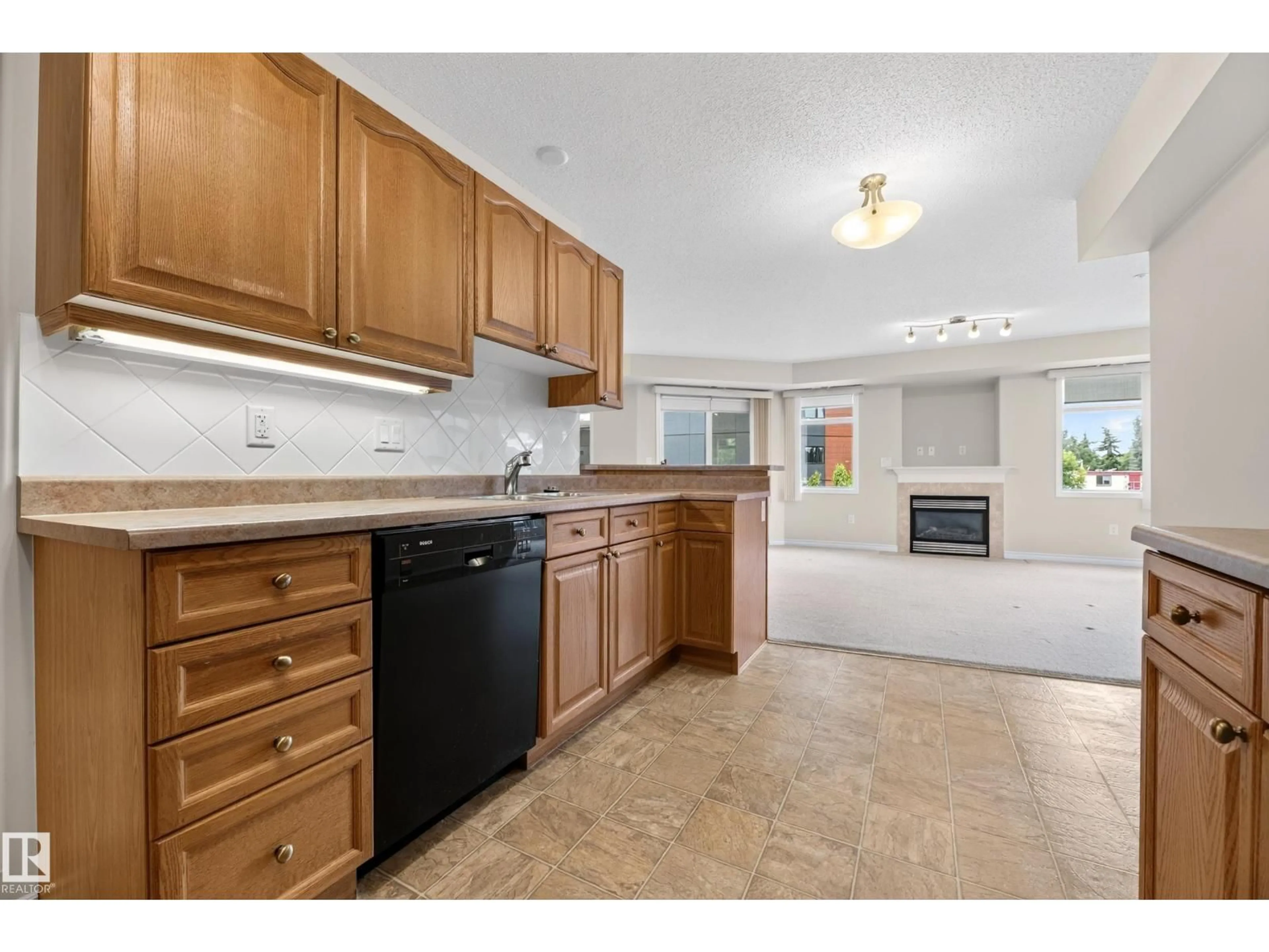 Standard kitchen, ceramic/tile floor for #209 - 121 FESTIVAL WY, Sherwood Park Alberta T8A3B4
