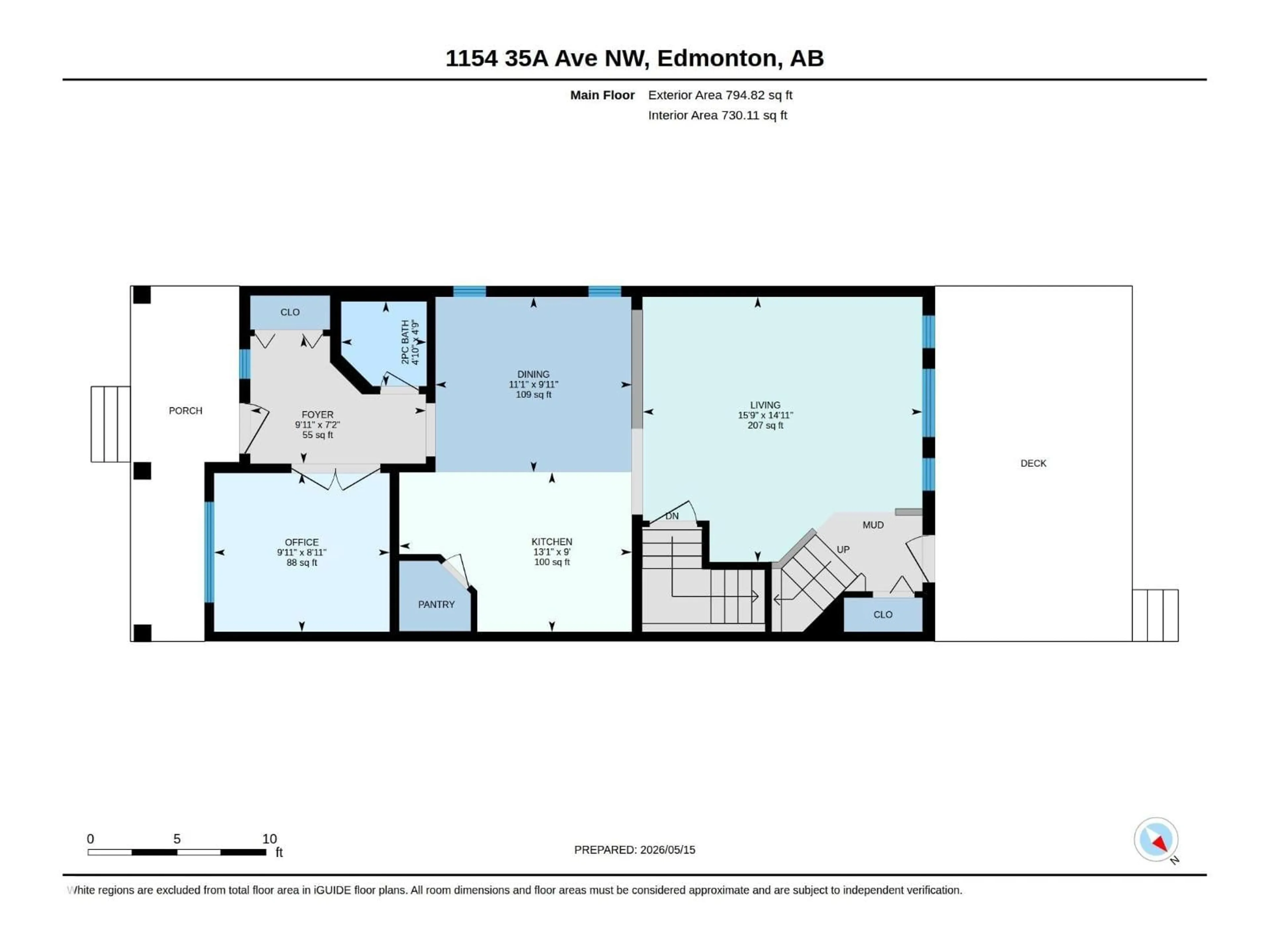 Floor plan for 1154 35A AV, Edmonton Alberta T6T0J6