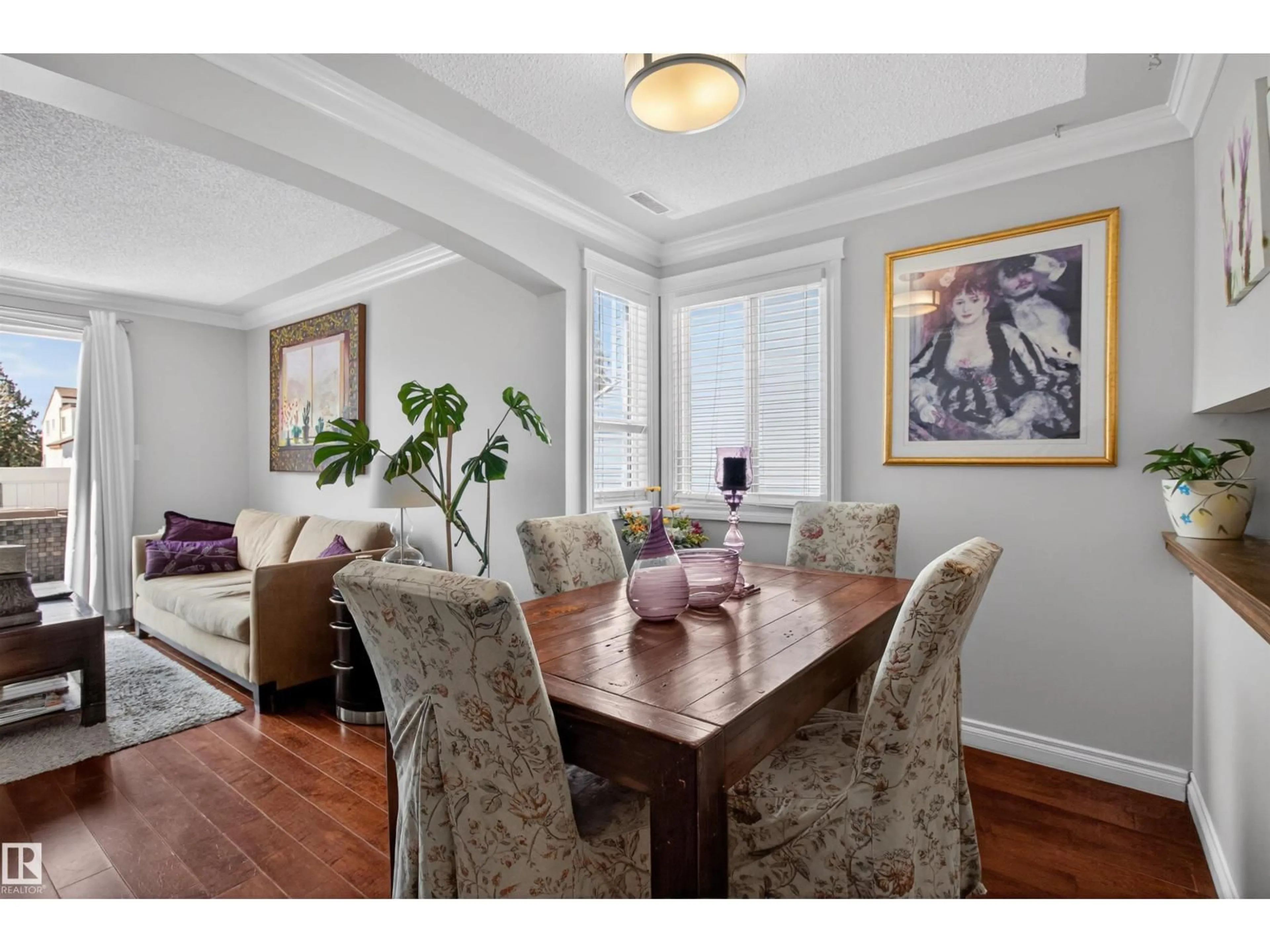 Dining room, wood/laminate floor for 53 LANCASTER TC, Edmonton Alberta T5X5B4