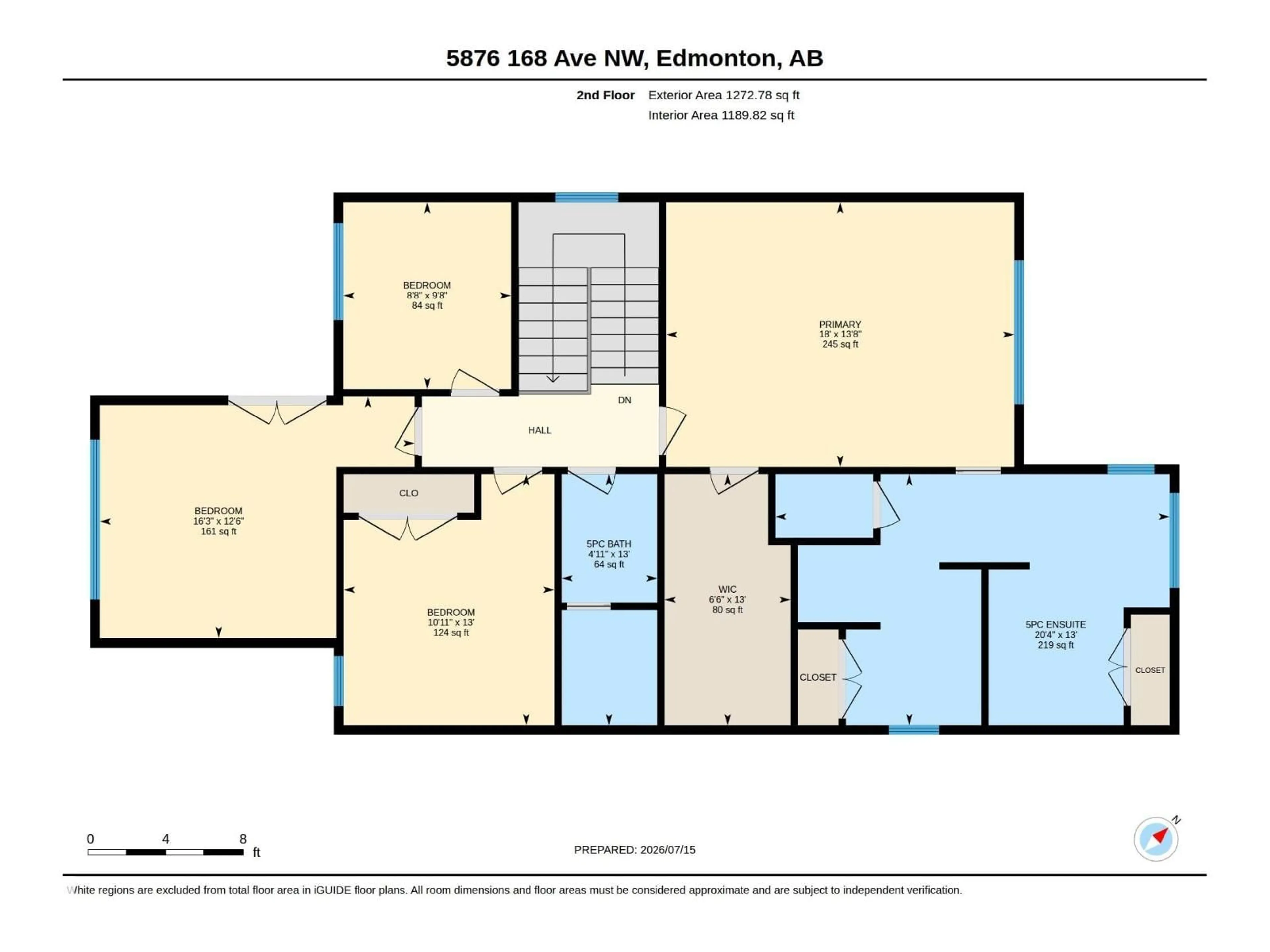 Floor plan for 5876 168 AV, Edmonton Alberta T5Y0N2