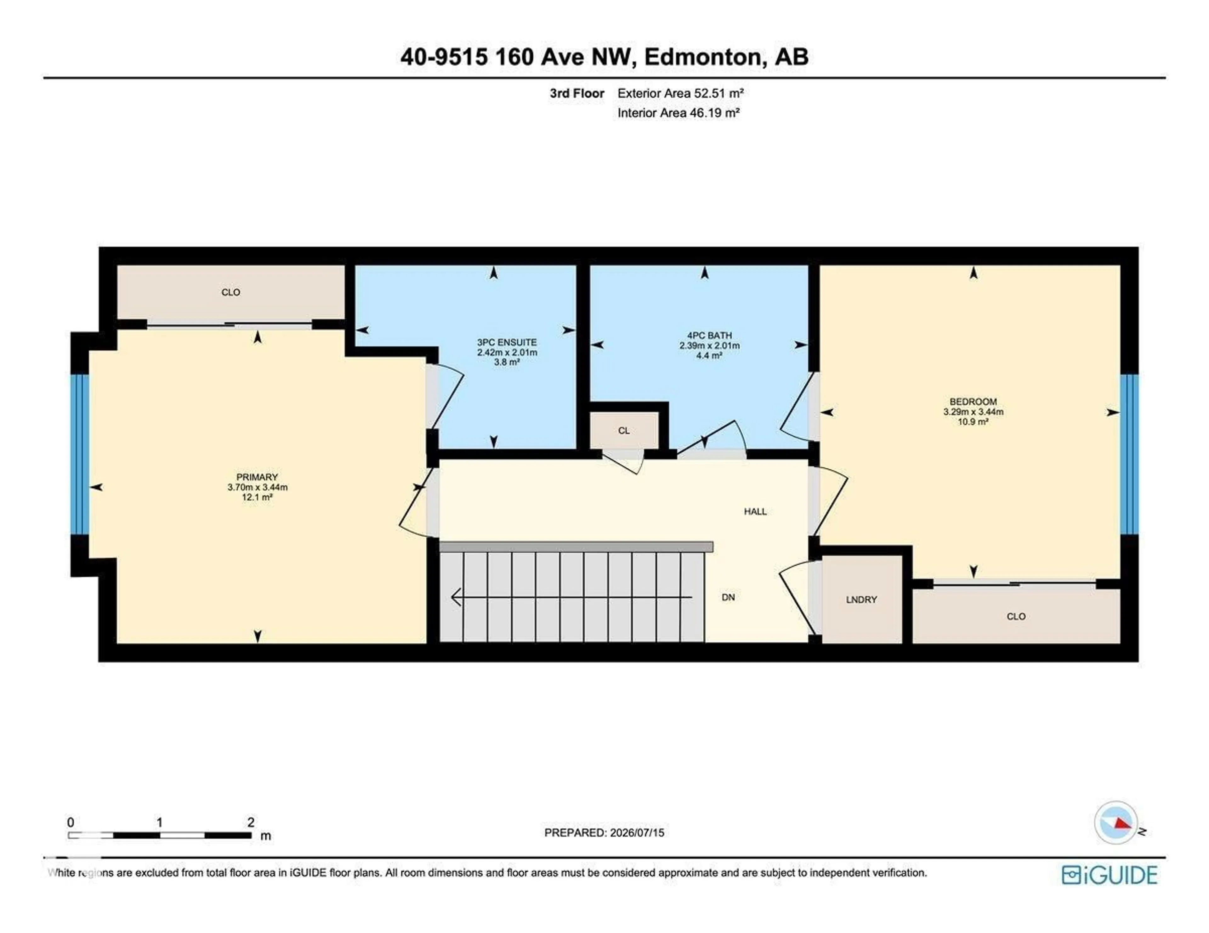 Floor plan for #40 - 9515 160 AV, Edmonton Alberta T5Z0M4