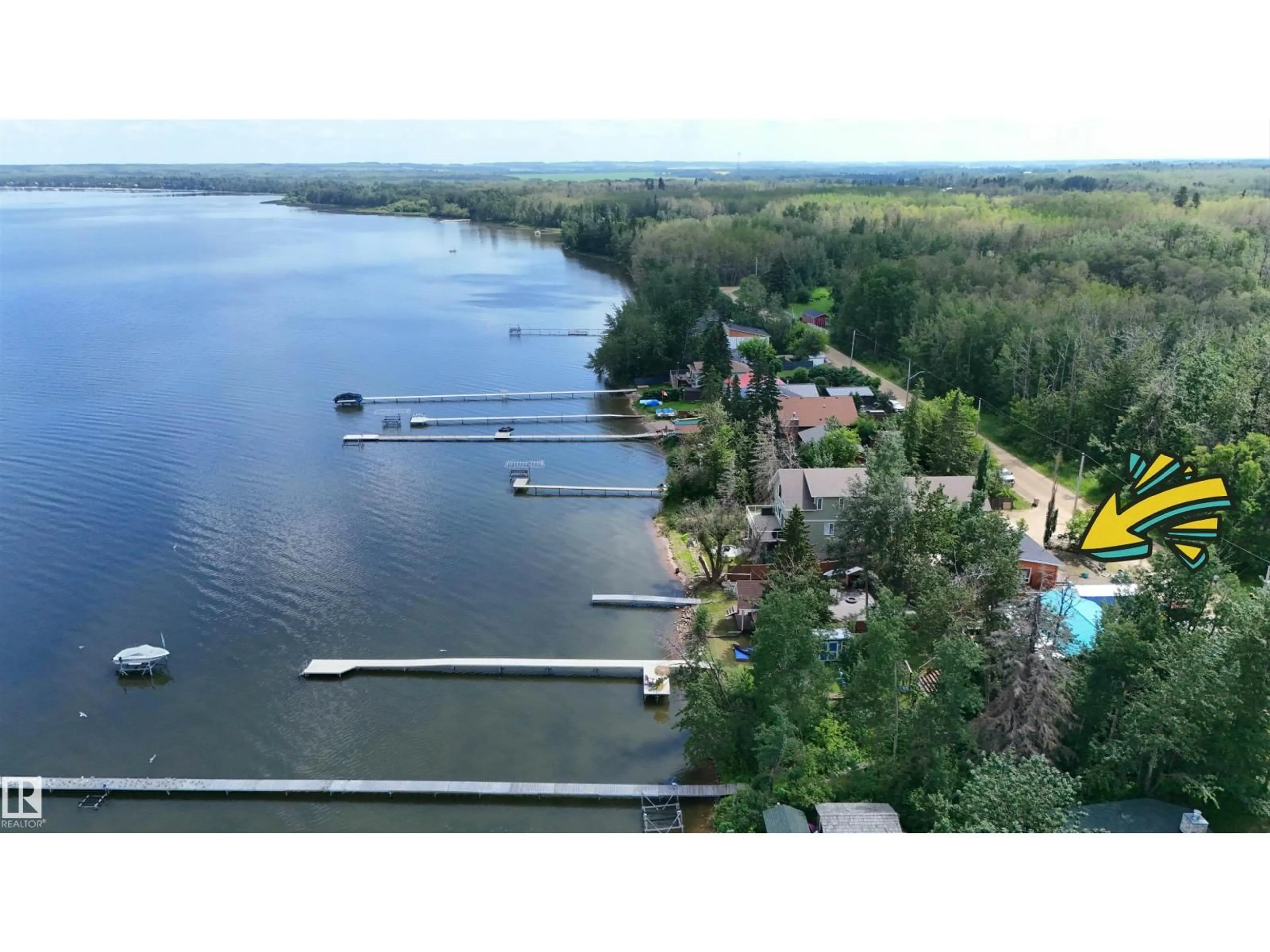 A pic from outside/outdoor area/front of a property/back of a property/a pic from drone, water/lake/river/ocean view for Viola BE - 38 462026 RR10, Rural Wetaskiwin County Alberta T0C2V0