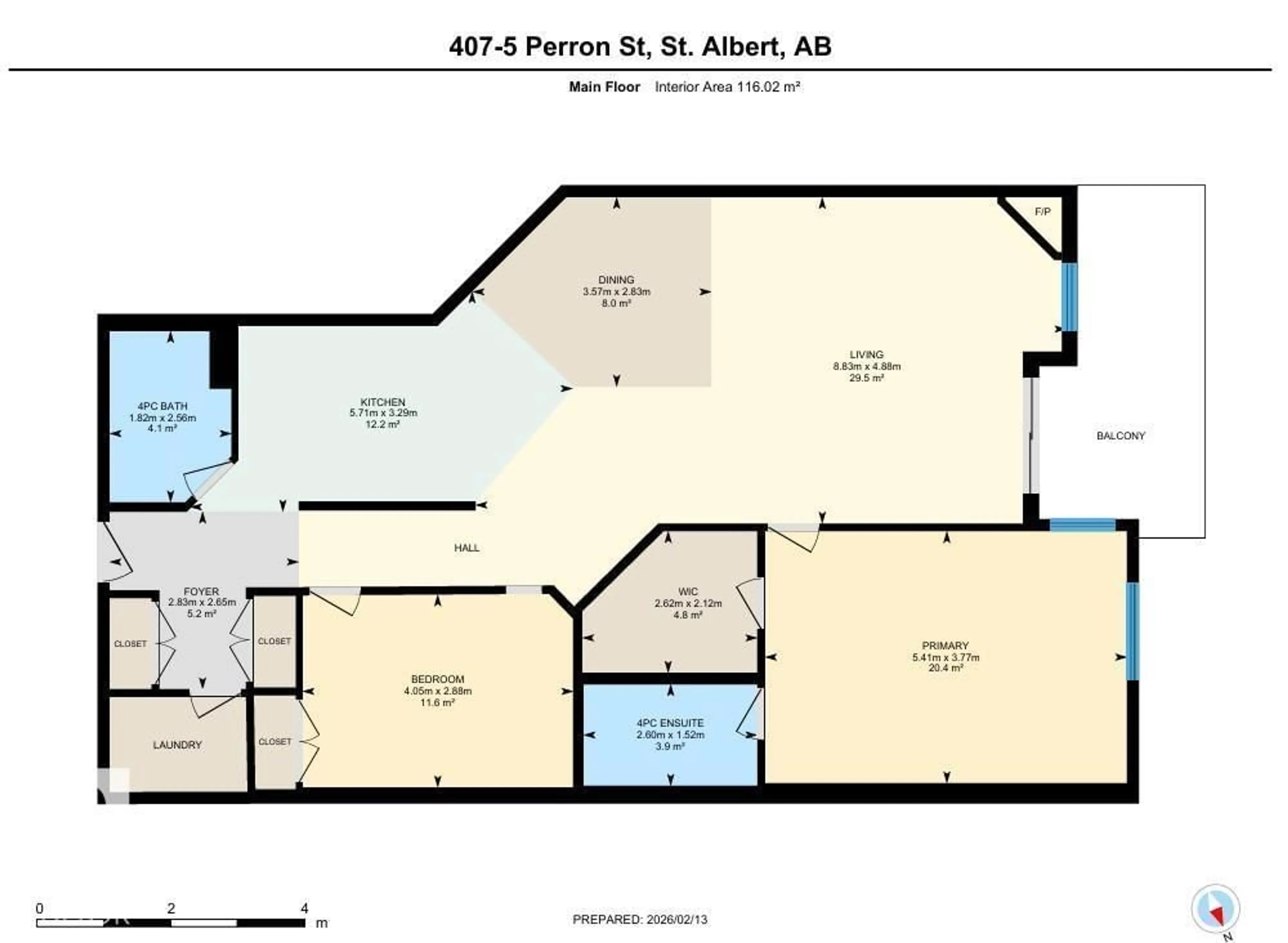 Floor plan for 5 - 407 PERRON ST, St. Albert Alberta T8N1E3