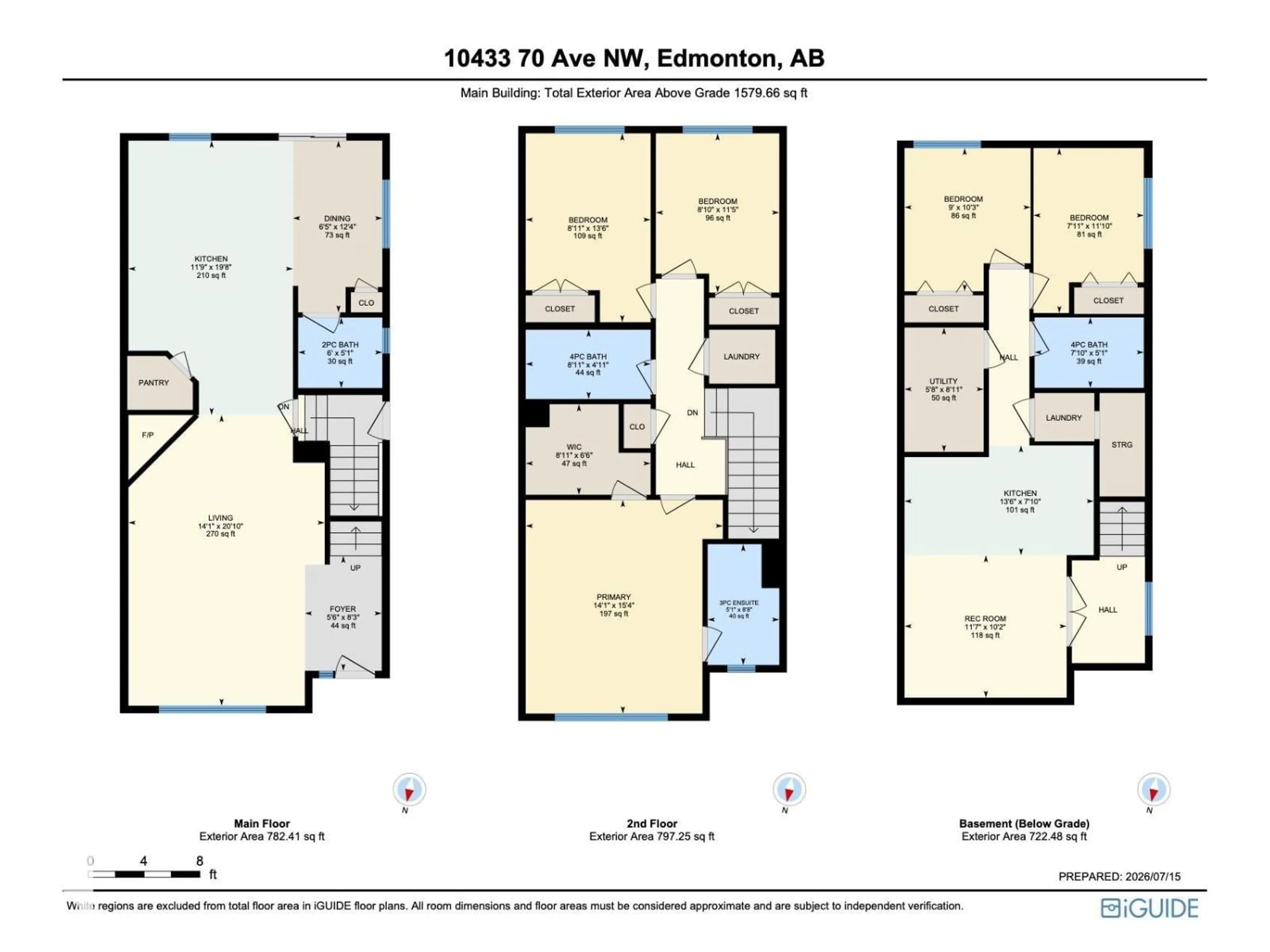 Floor plan for 10433 70 AV, Edmonton Alberta T6H2E7