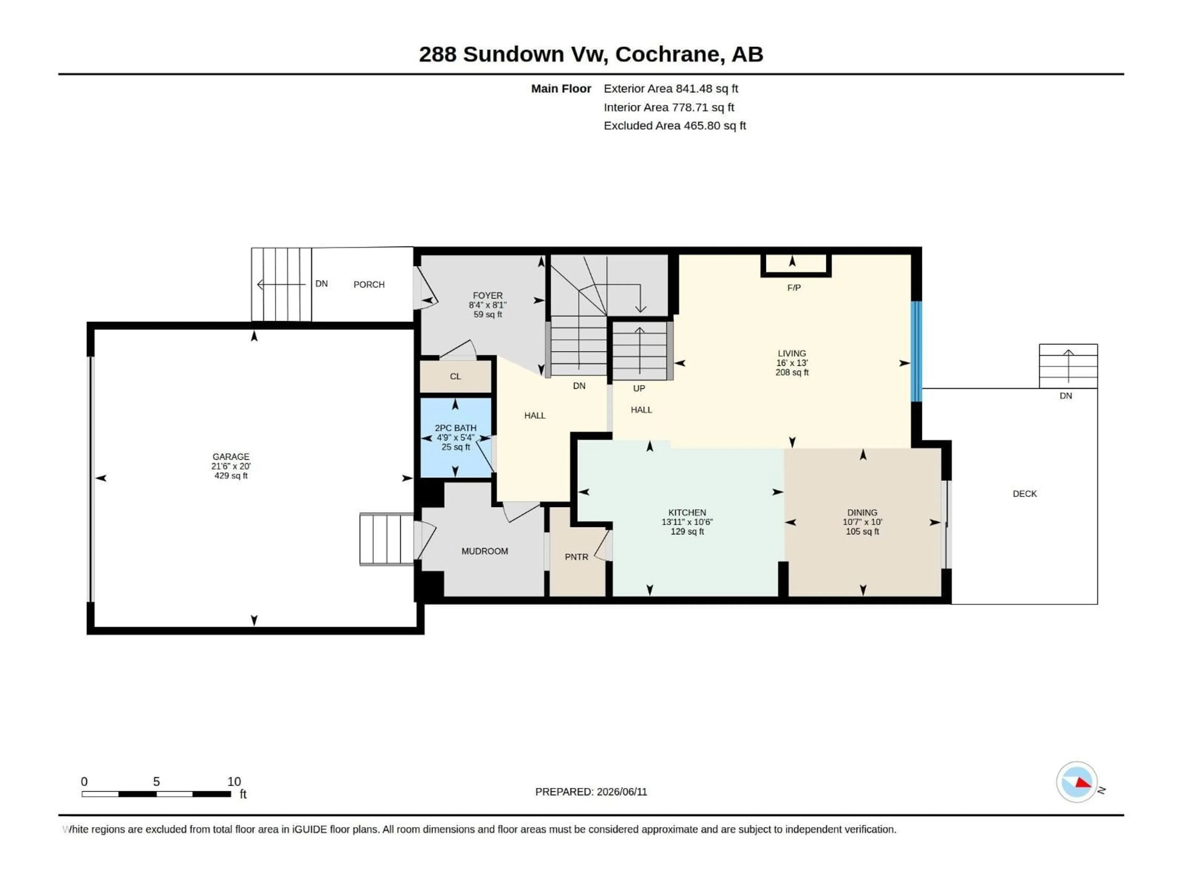 Floor plan for 288 SUNDOWN VW, Cochrane Alberta T4C2R2