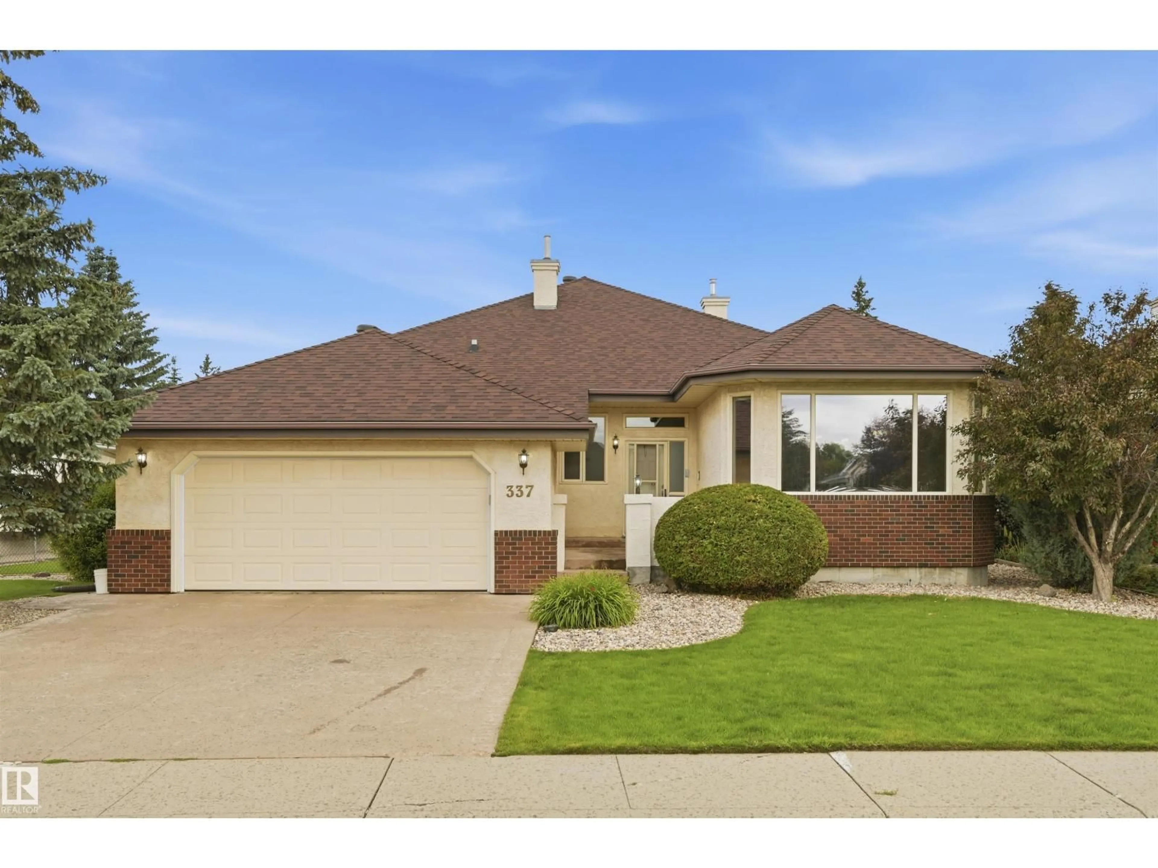 Home with brick exterior material, street for 337 TWIN BROOKS DR, Edmonton Alberta T6J6S5