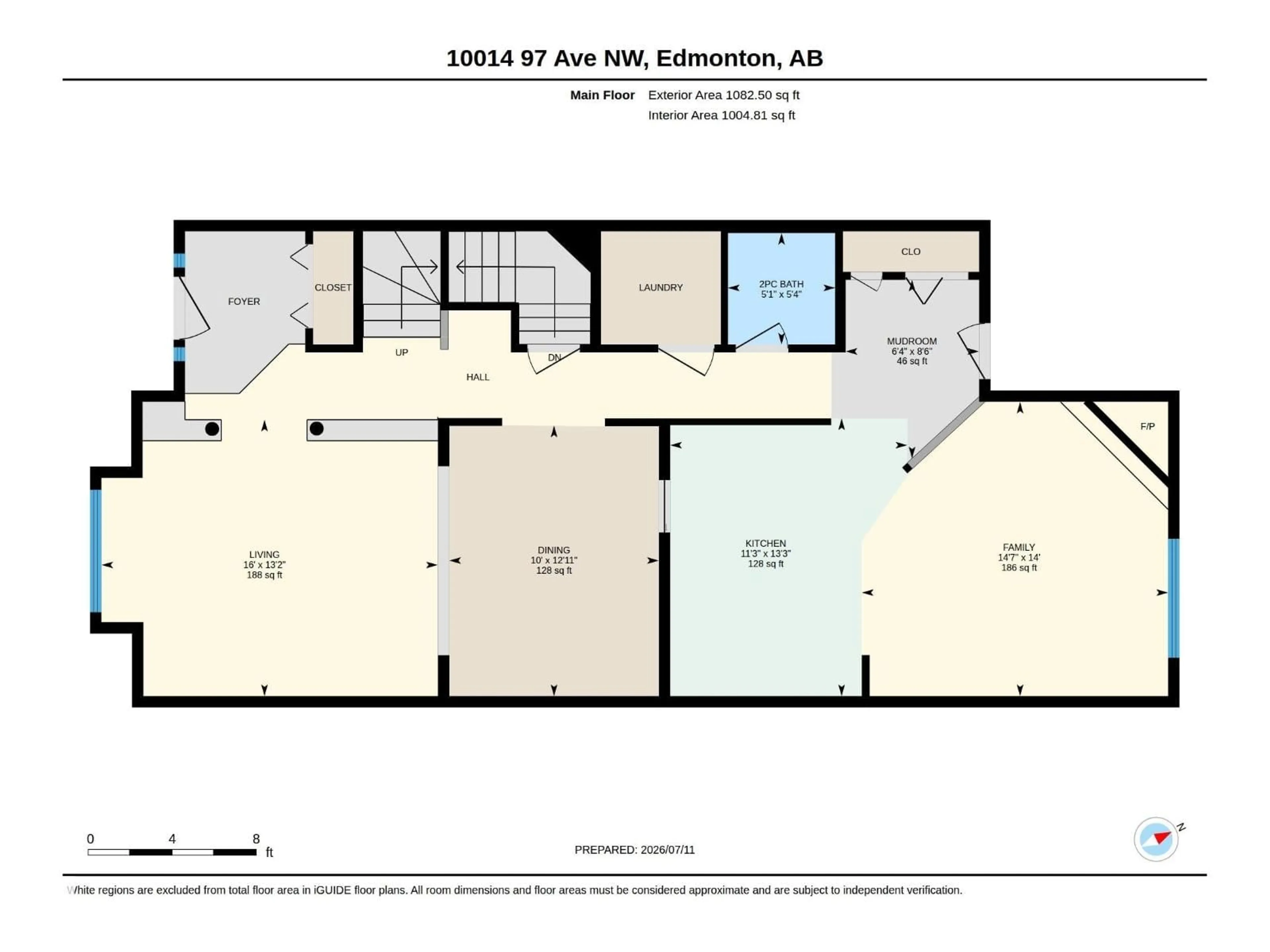 Floor plan for 10014 97 AV, Edmonton Alberta T5K0B1