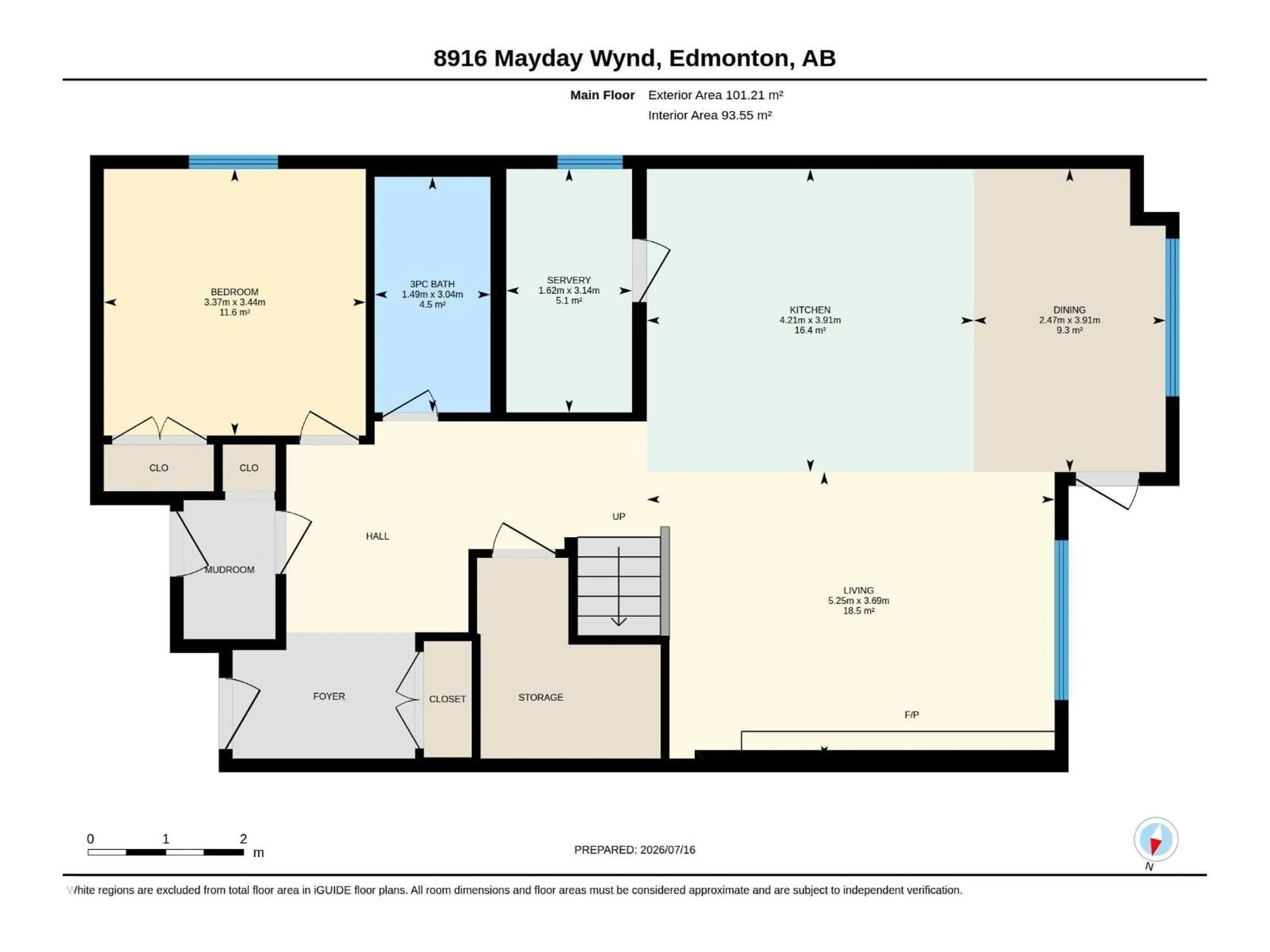 Floor plan for 8916 MAYDAY WY, Edmonton Alberta T6X3E9