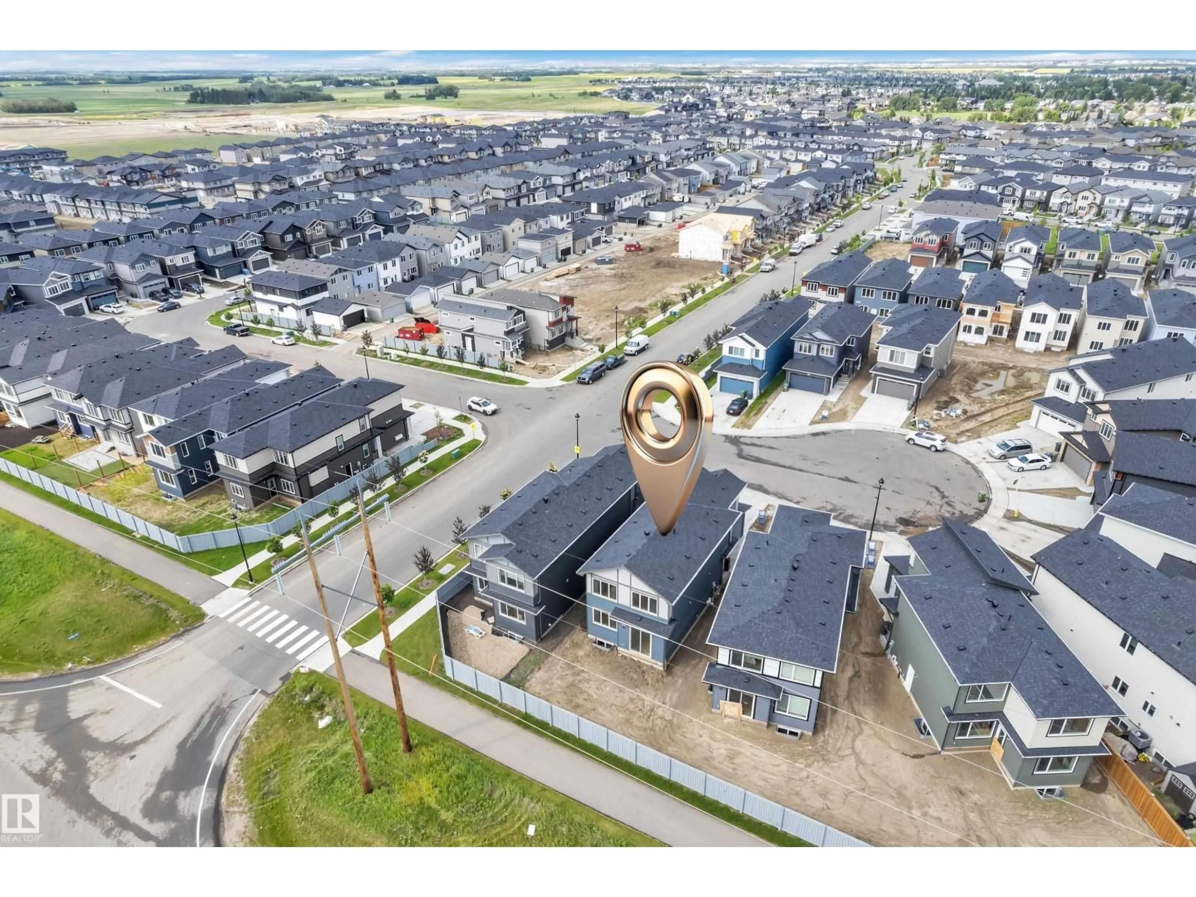 A pic from outside/outdoor area/front of a property/back of a property/a pic from drone, street for 4303 35 ST, Beaumont Alberta T4X3G6