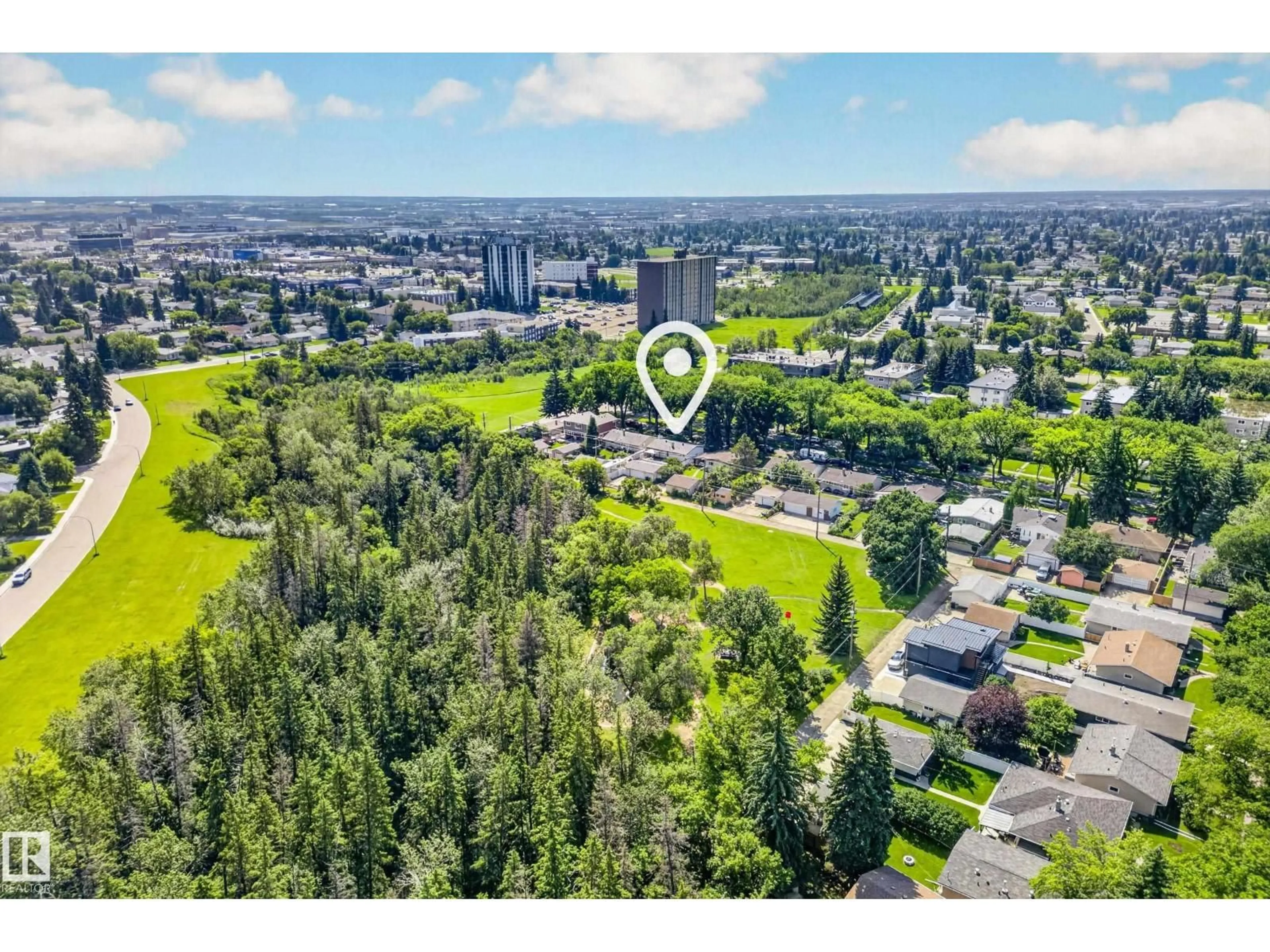 A pic from outside/outdoor area/front of a property/back of a property/a pic from drone, unknown for 6716 101A AV NW, Edmonton Alberta T6A0M2