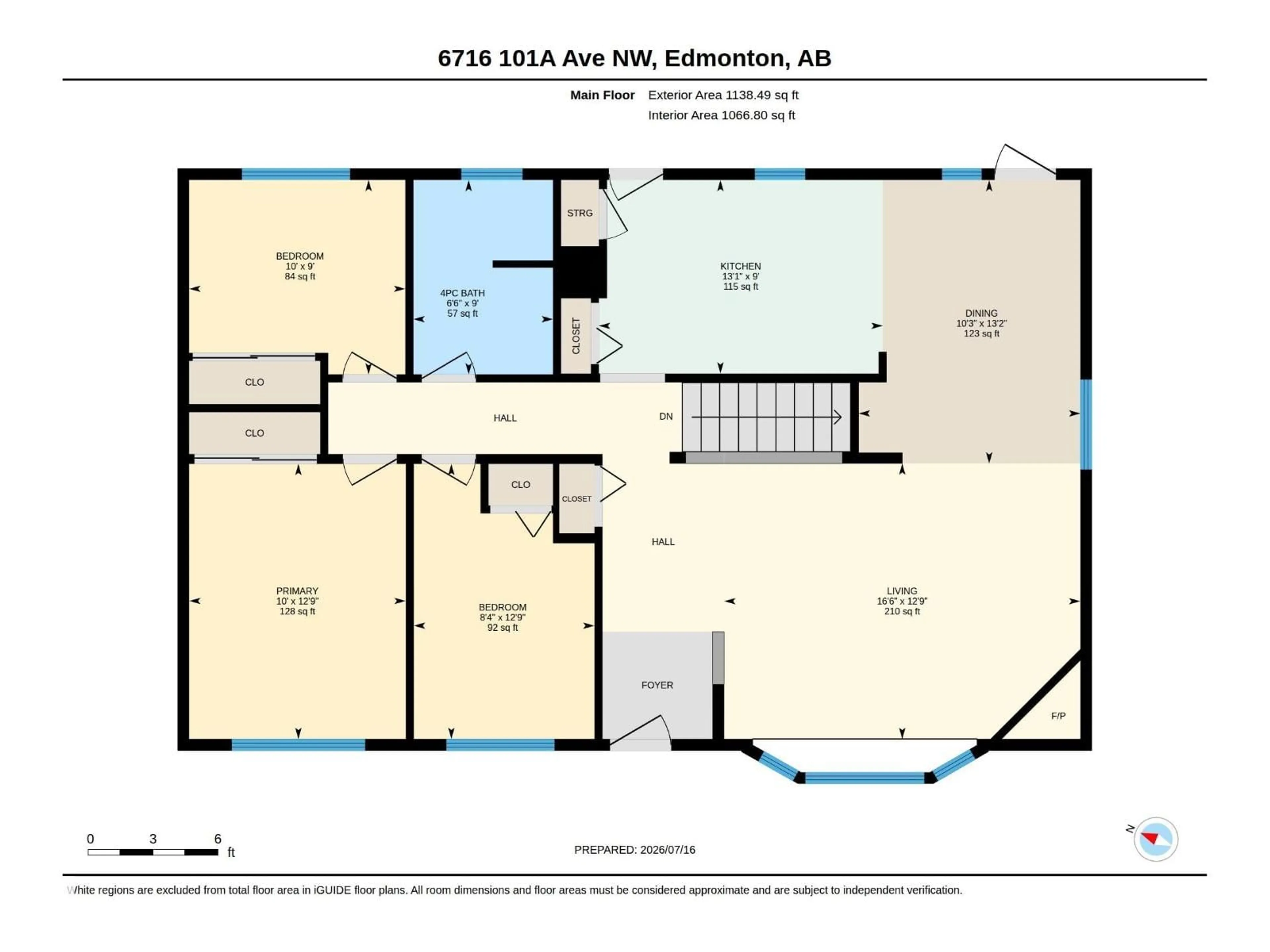 Floor plan for 6716 101A AV NW, Edmonton Alberta T6A0M2