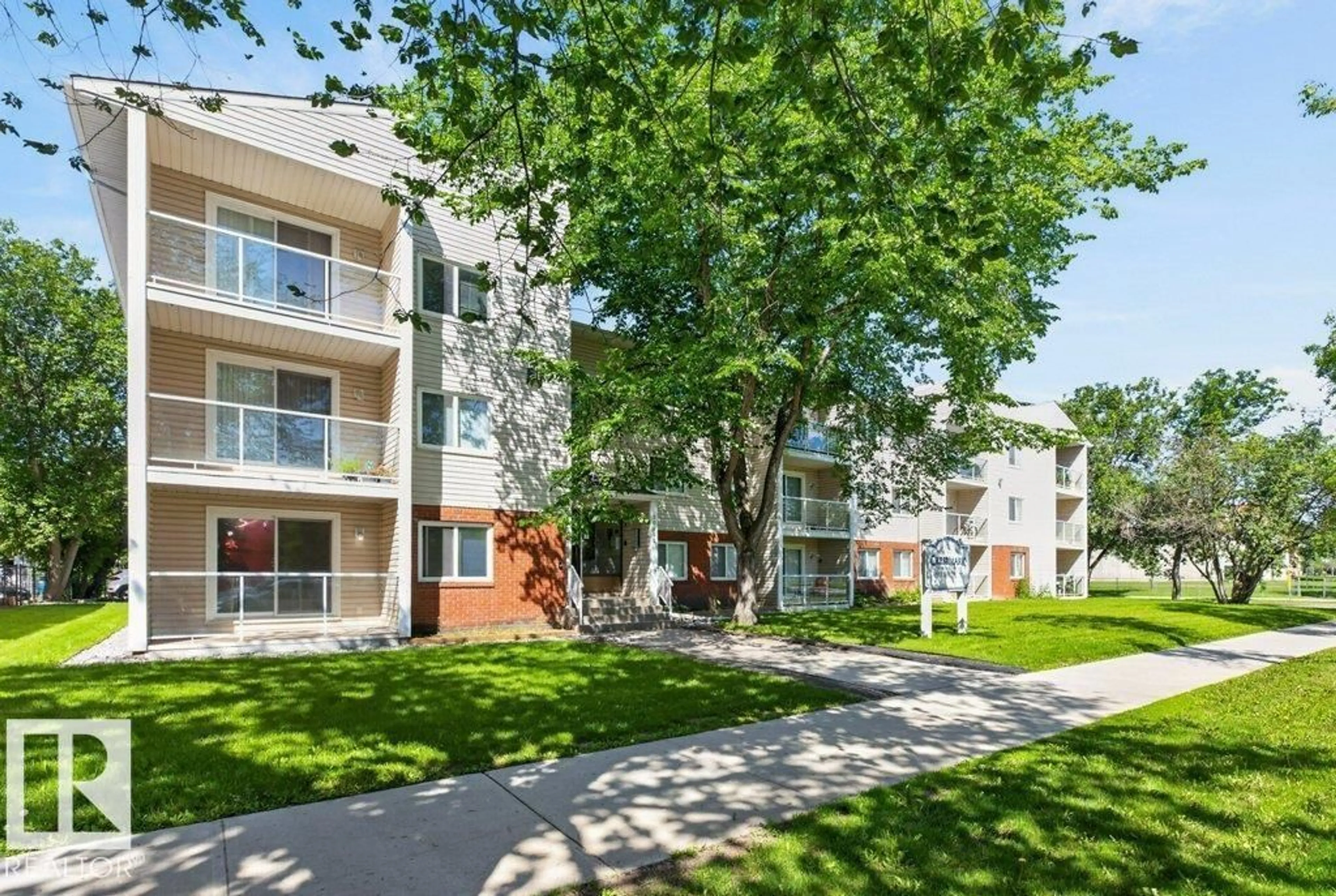 Patio, street for #203 - 10842 107 ST NW, Edmonton Alberta T5H2Z3