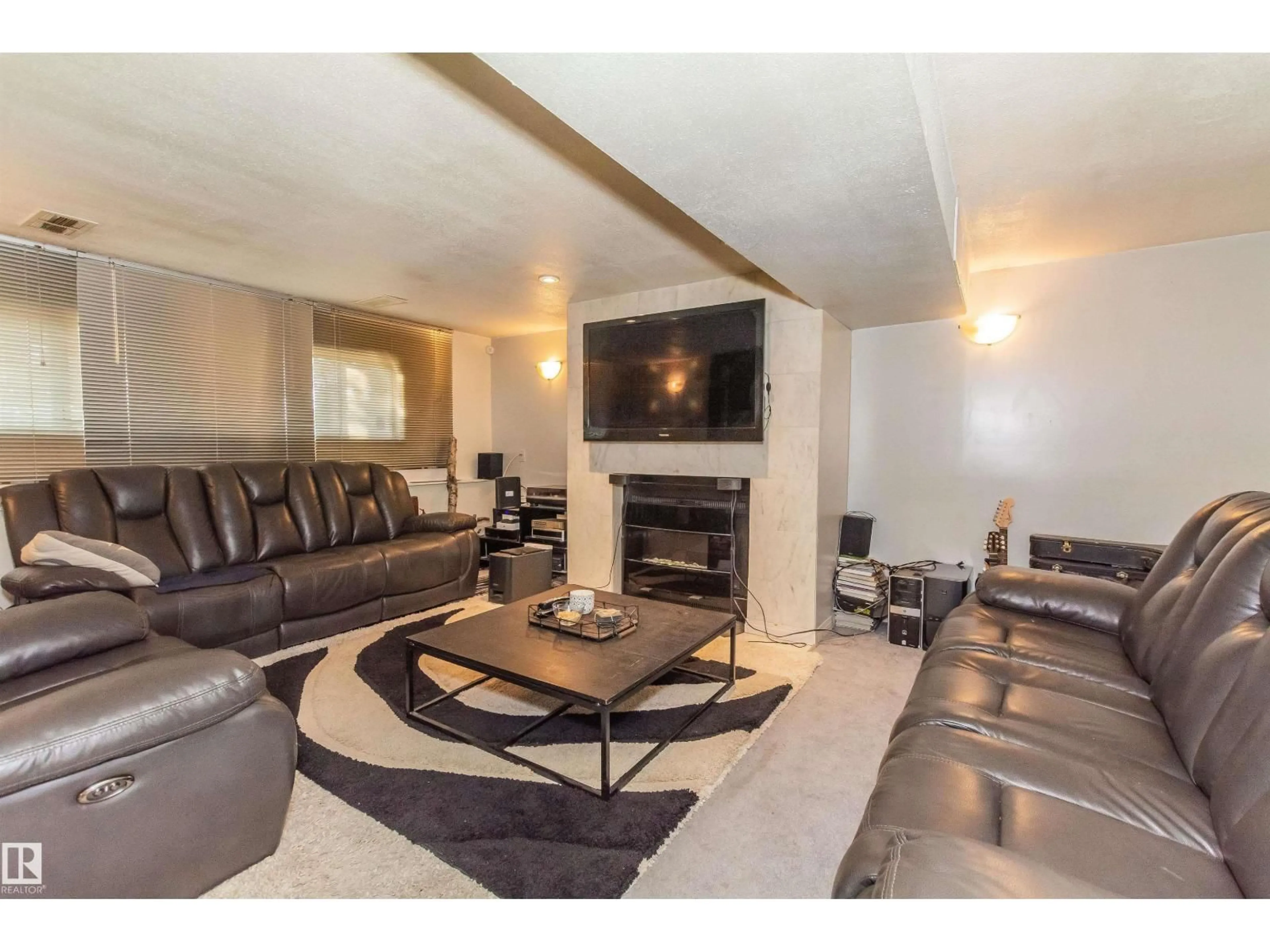 Living room with furniture, unknown for NW - 13208 128 AV, Edmonton Alberta T5L3H2