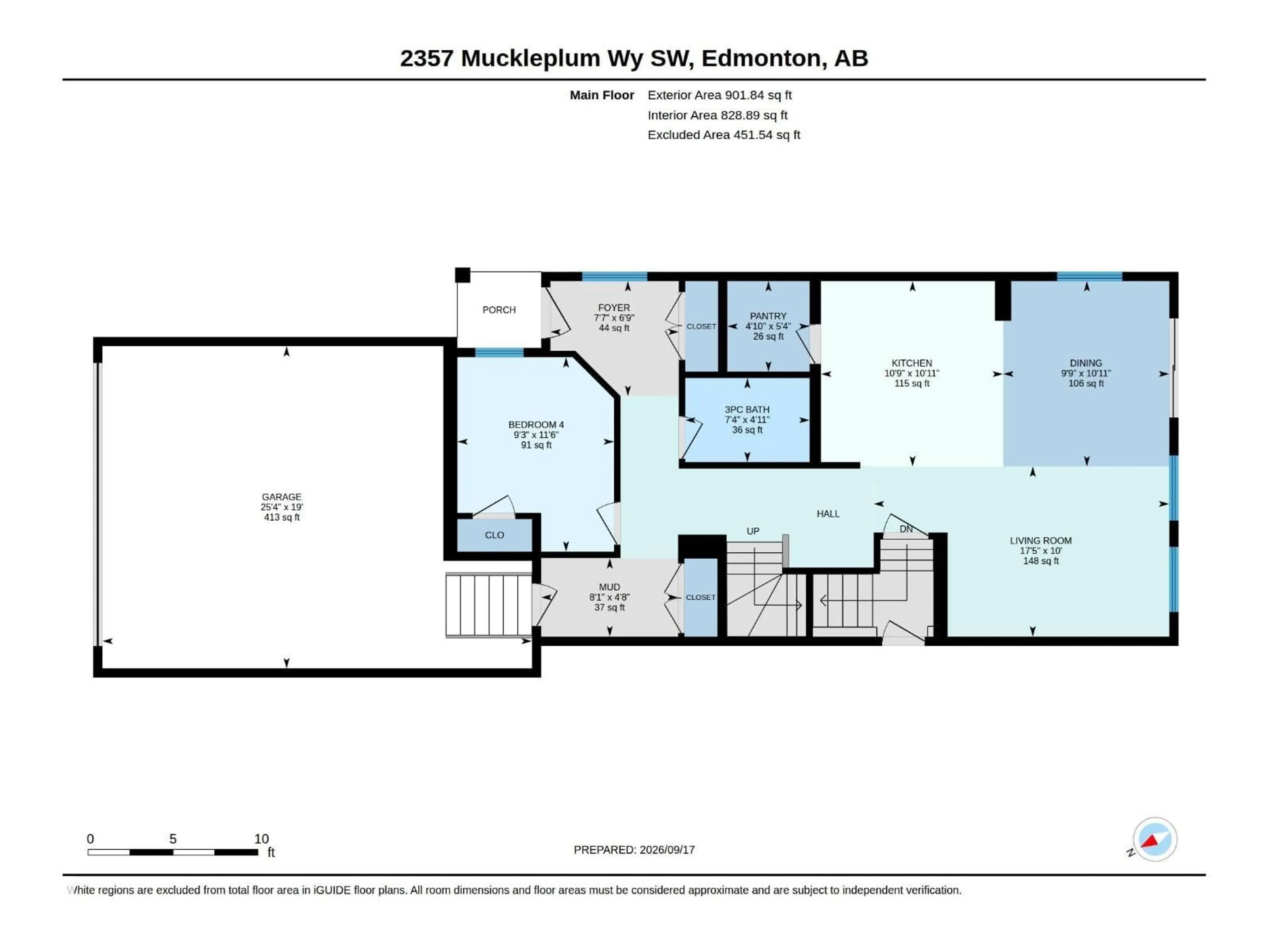 Floor plan for 2357 MUCKLEPLUM WY, Edmonton Alberta T6X3J9