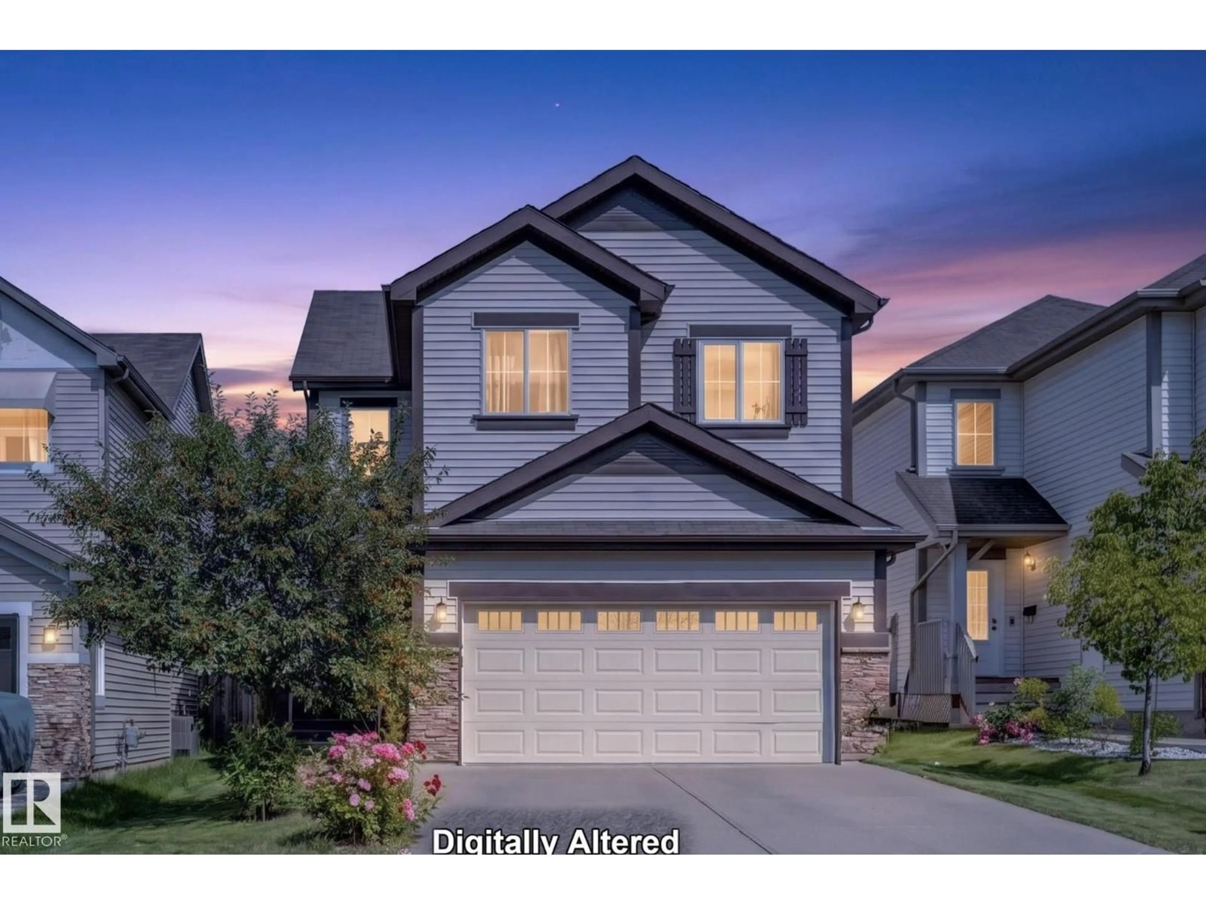 Home with vinyl exterior material, street for SW - 1115 61 ST, Edmonton Alberta T6X0M5