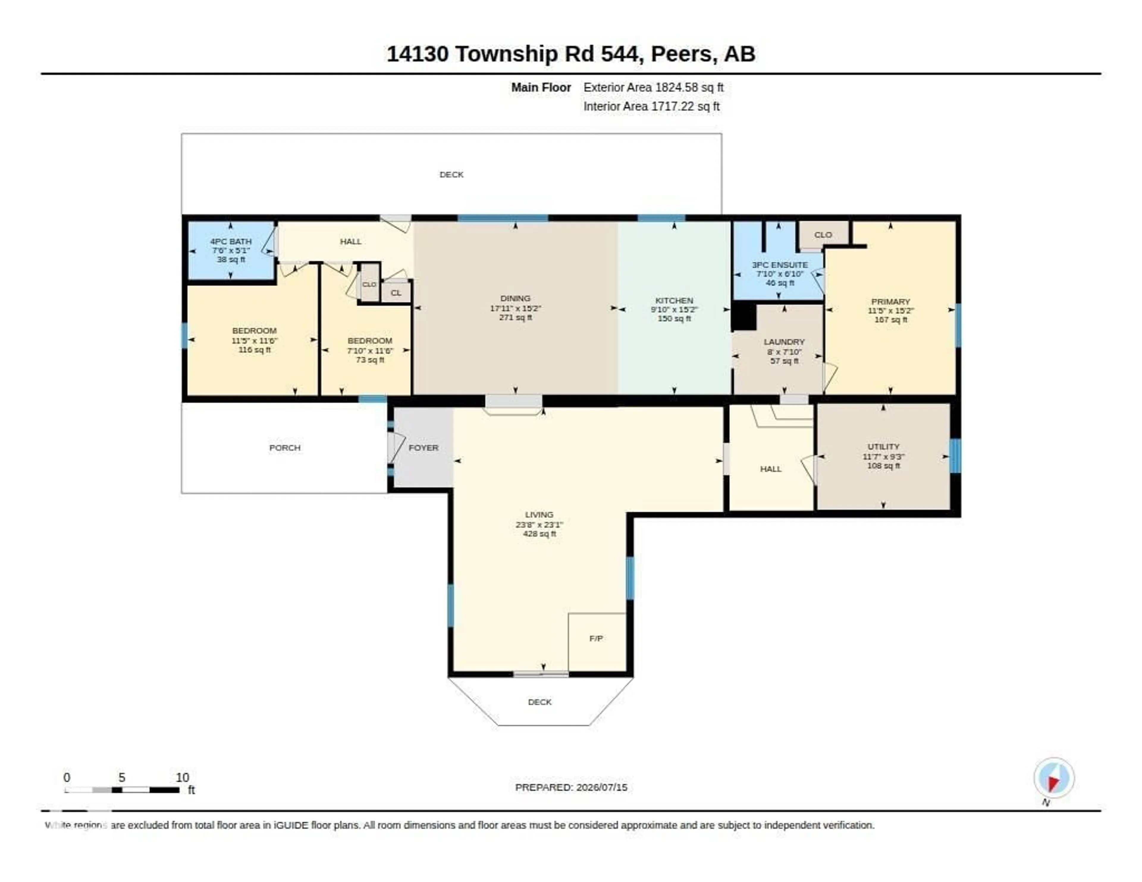 Floor plan for 14130 TWP RD 544, Rural Yellowhead Alberta T7E3W9