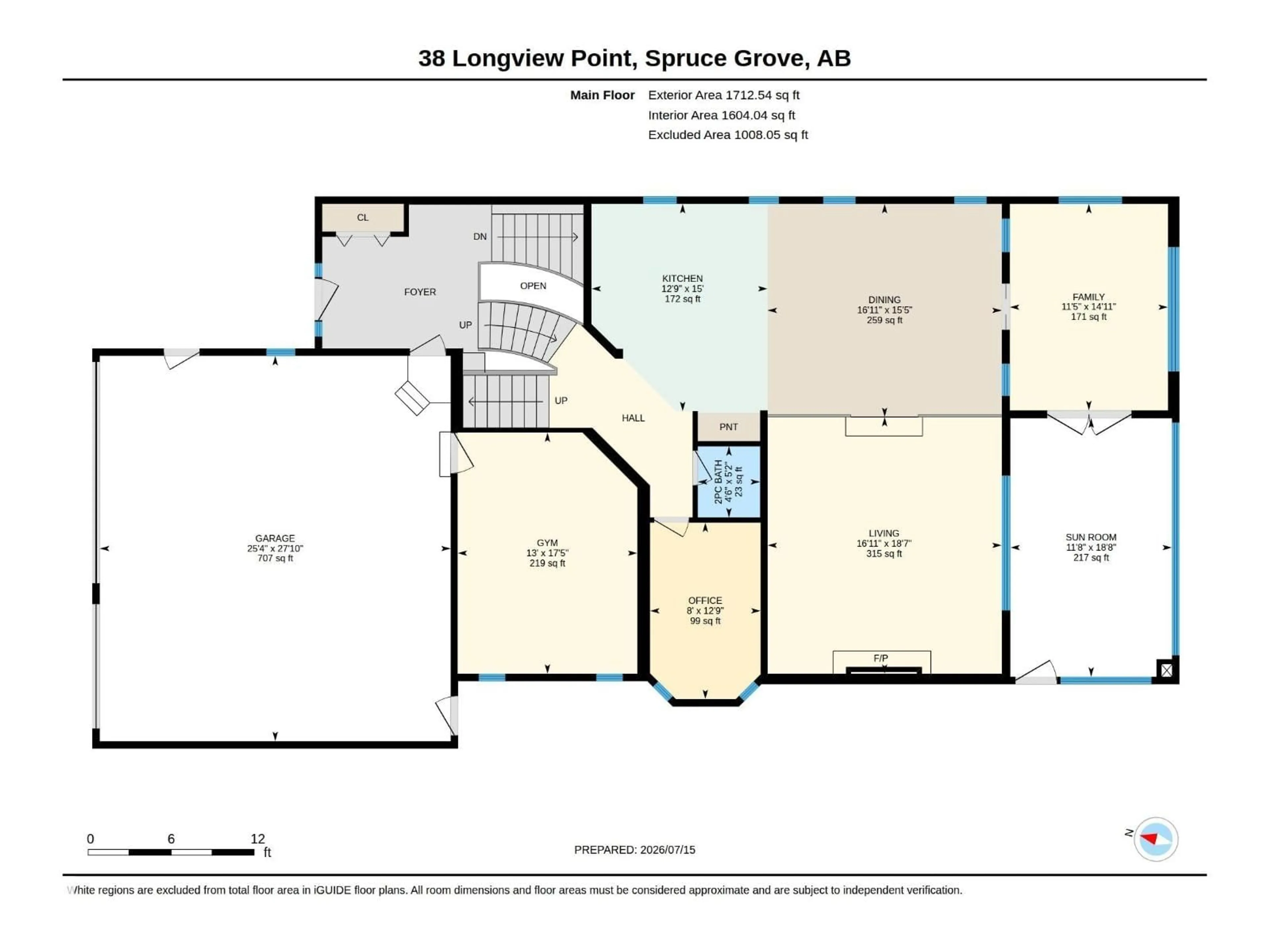 Floor plan for 38 LONGVIEW PT, Spruce Grove Alberta T7X0H4