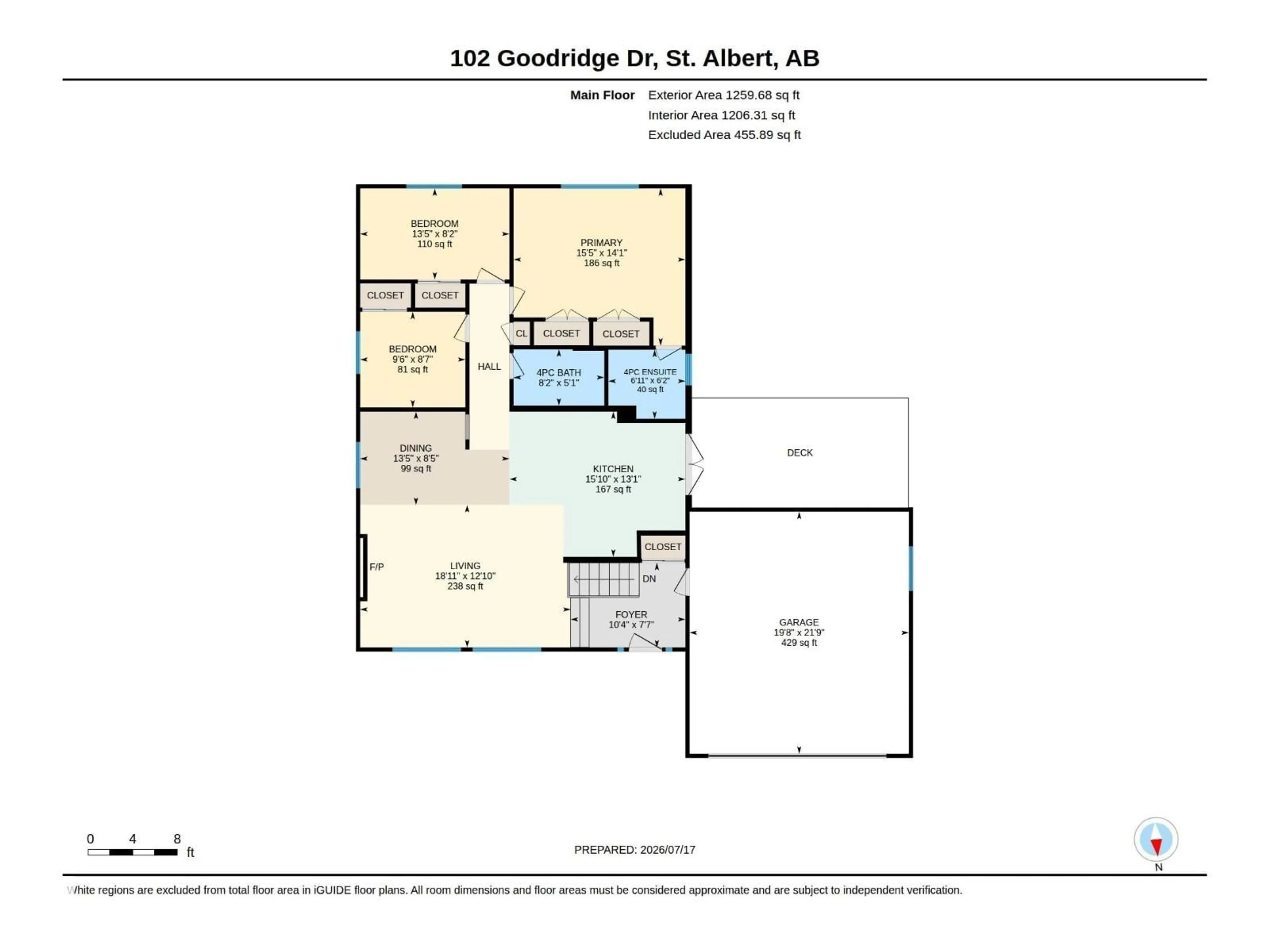 Floor plan for 102 GOODRIDGE DR, St. Albert Alberta T8N2B2