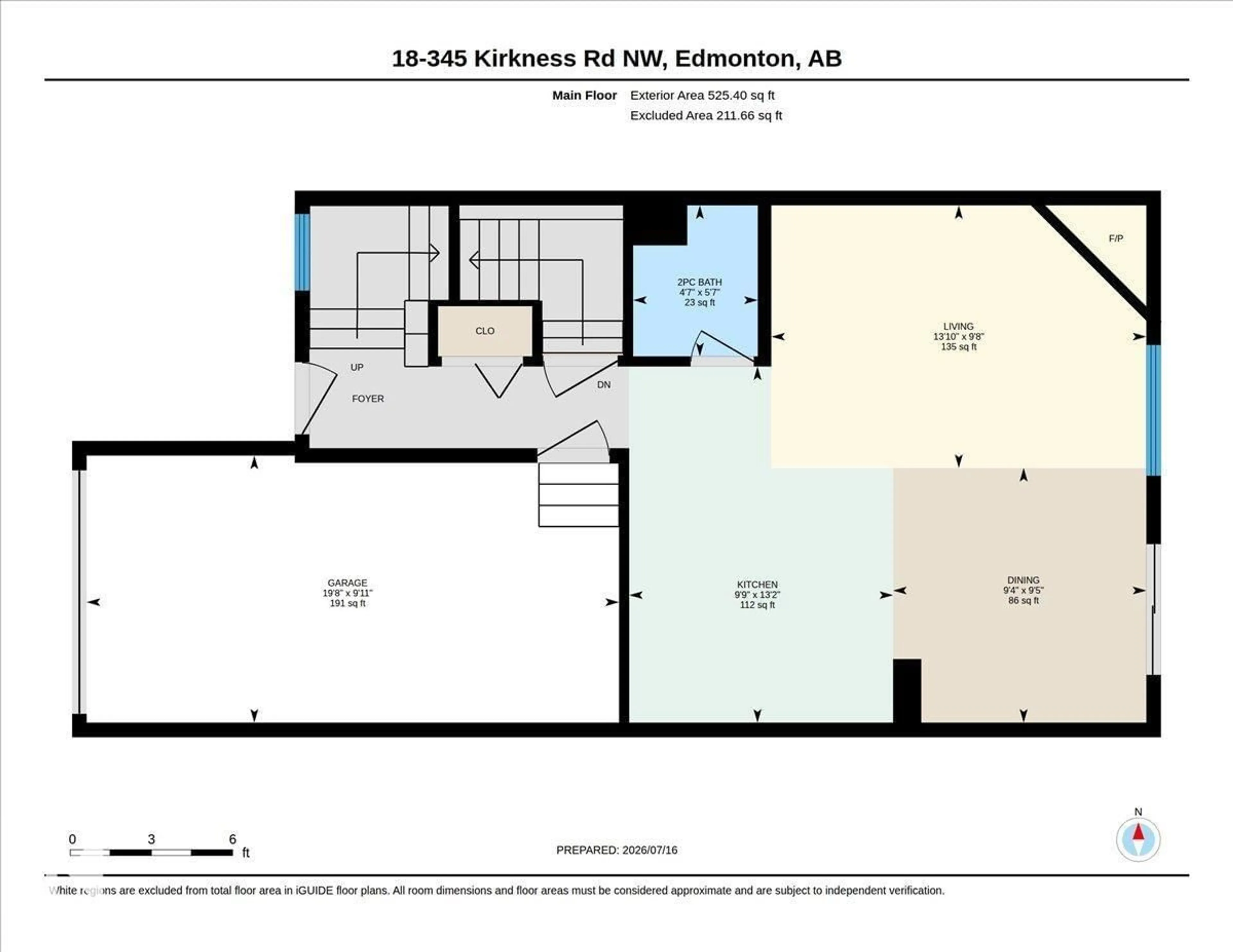 Floor plan for 345 - 18 KIRKNESS RD, Edmonton Alberta T5Y2M7
