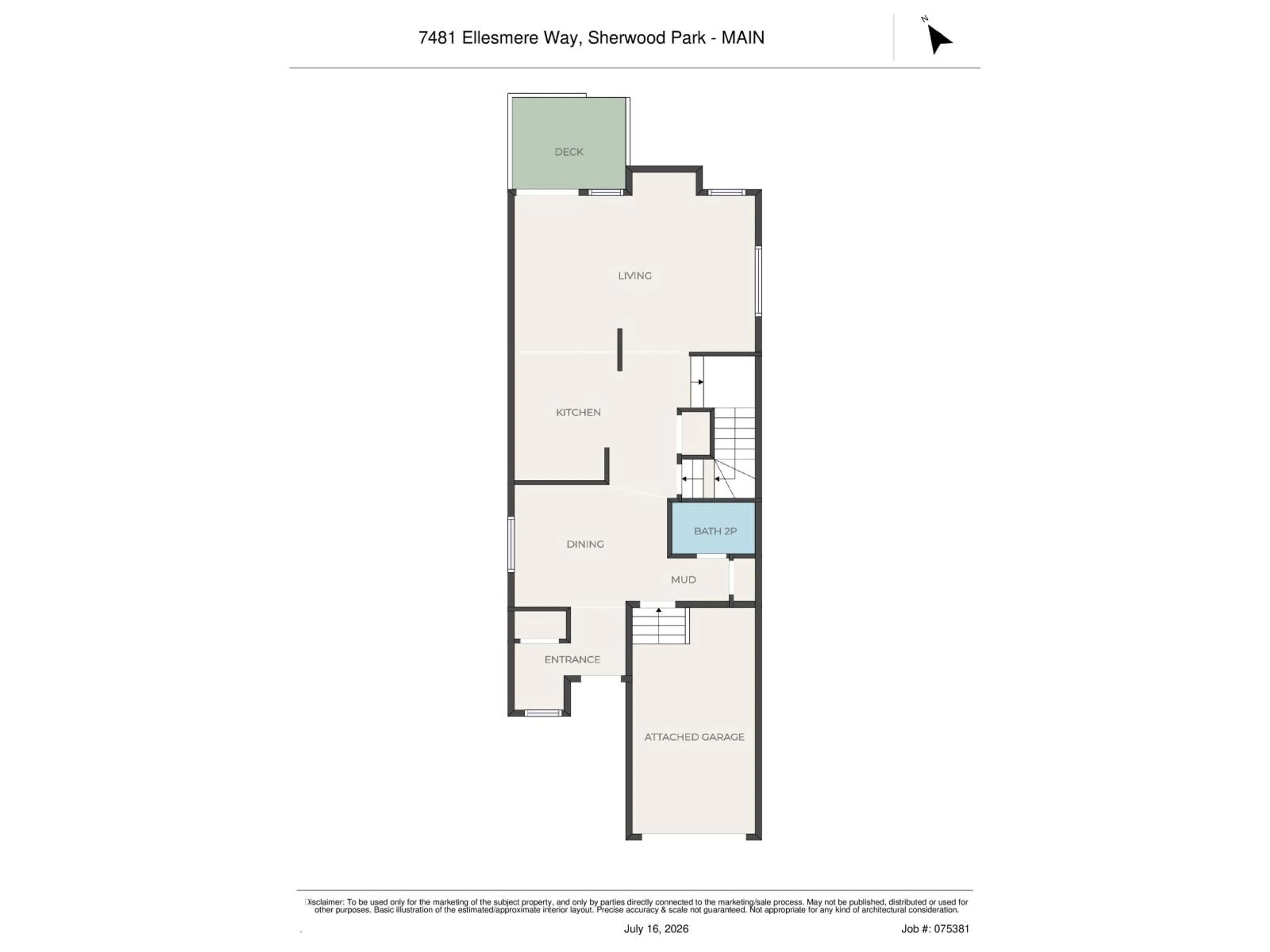 Floor plan for 7481 ELLESMERE WY, Sherwood Park Alberta T8H0P6