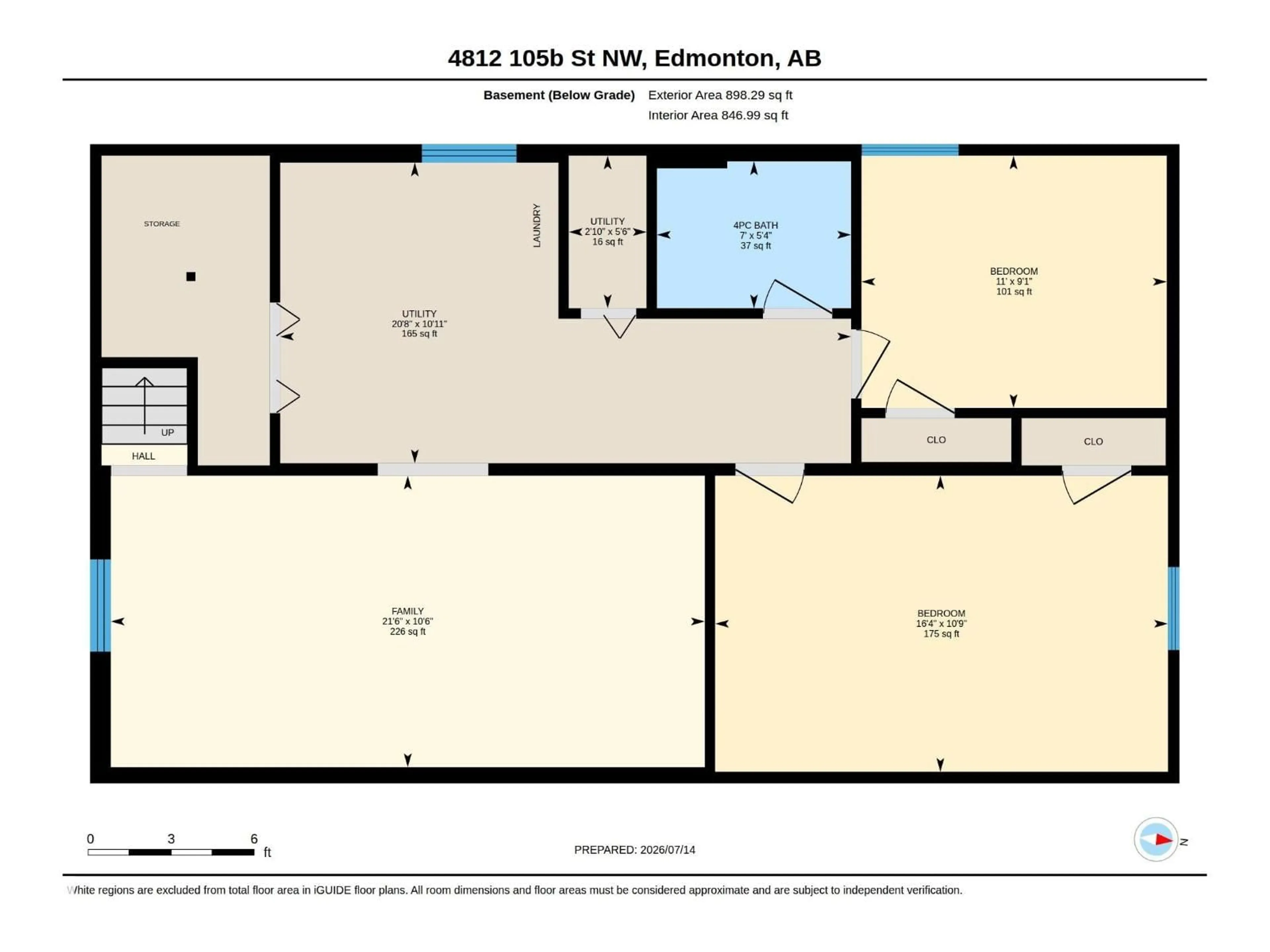 Floor plan for NW - 4812 105B ST, Edmonton Alberta T6H2S1