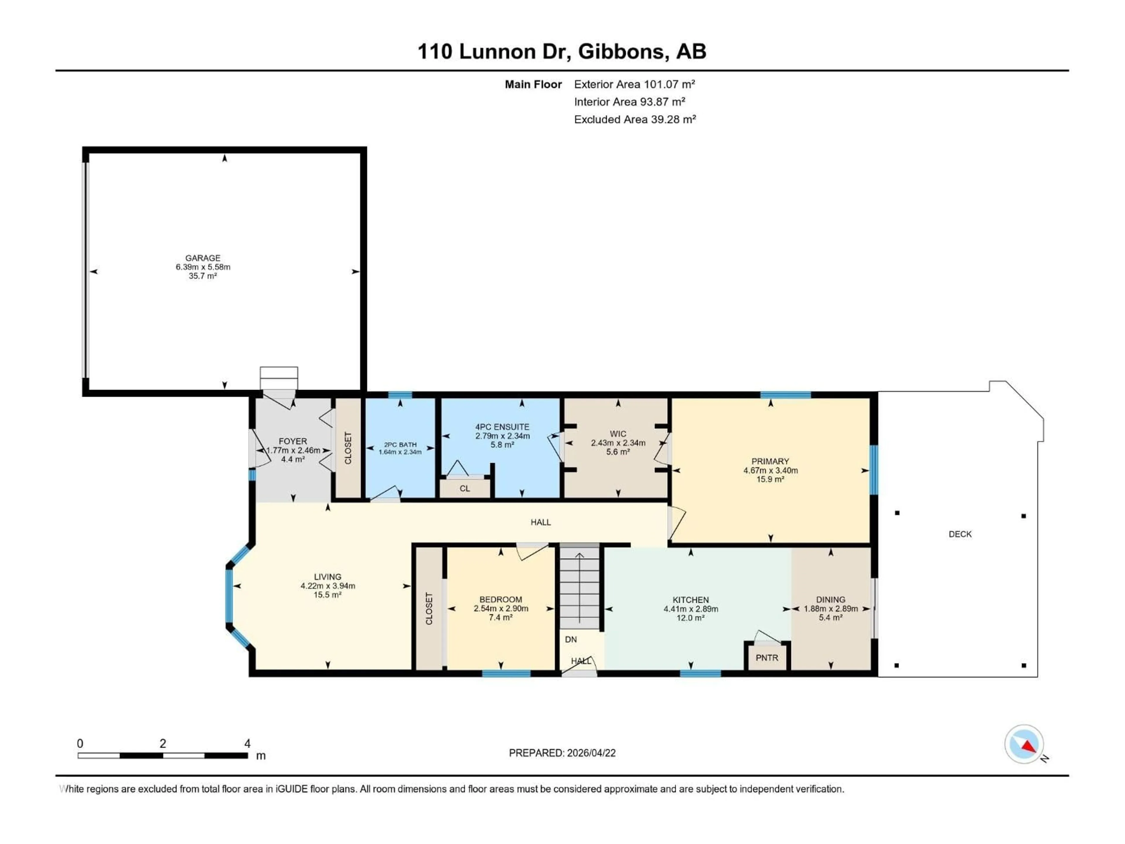 Floor plan for 110 LUNNON DR, Gibbons Alberta T0A1N0