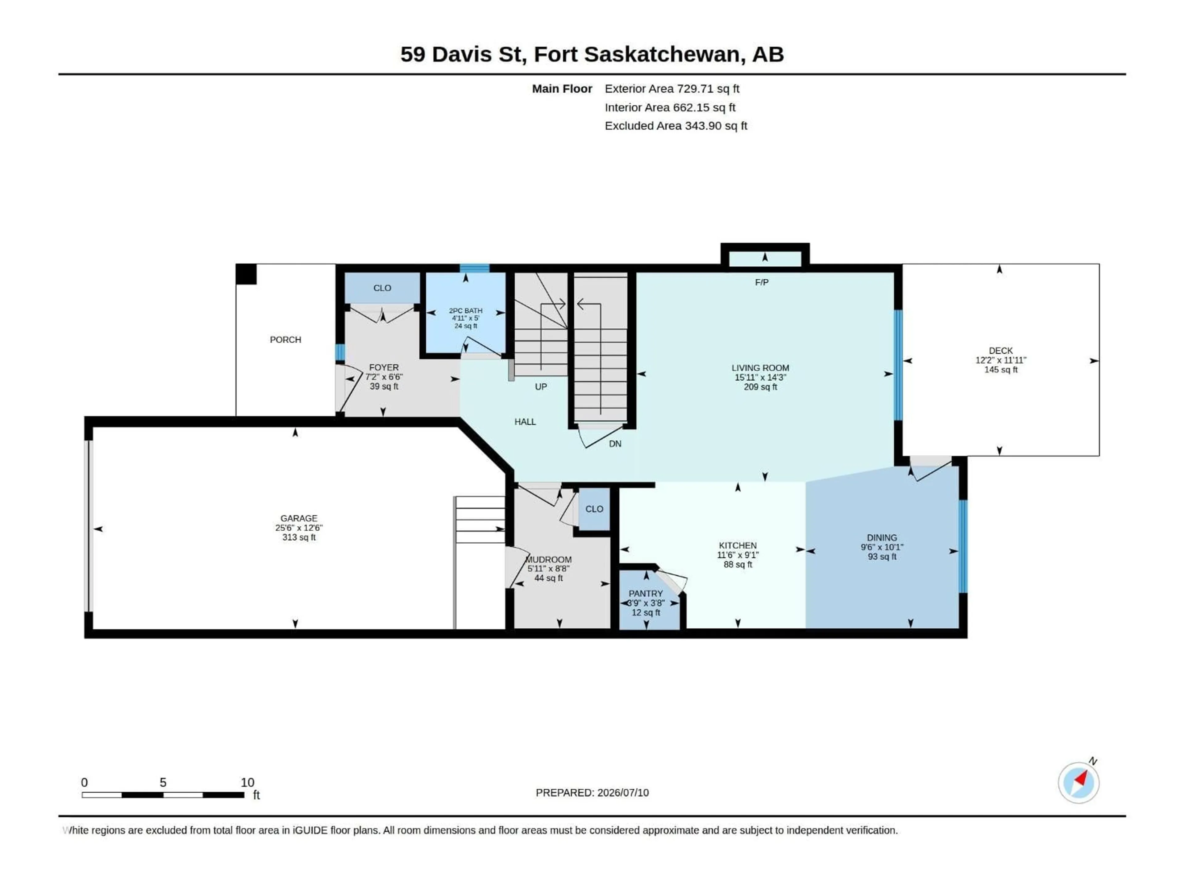 Floor plan for 59 DAVIS ST, Fort Saskatchewan Alberta T8L0N3