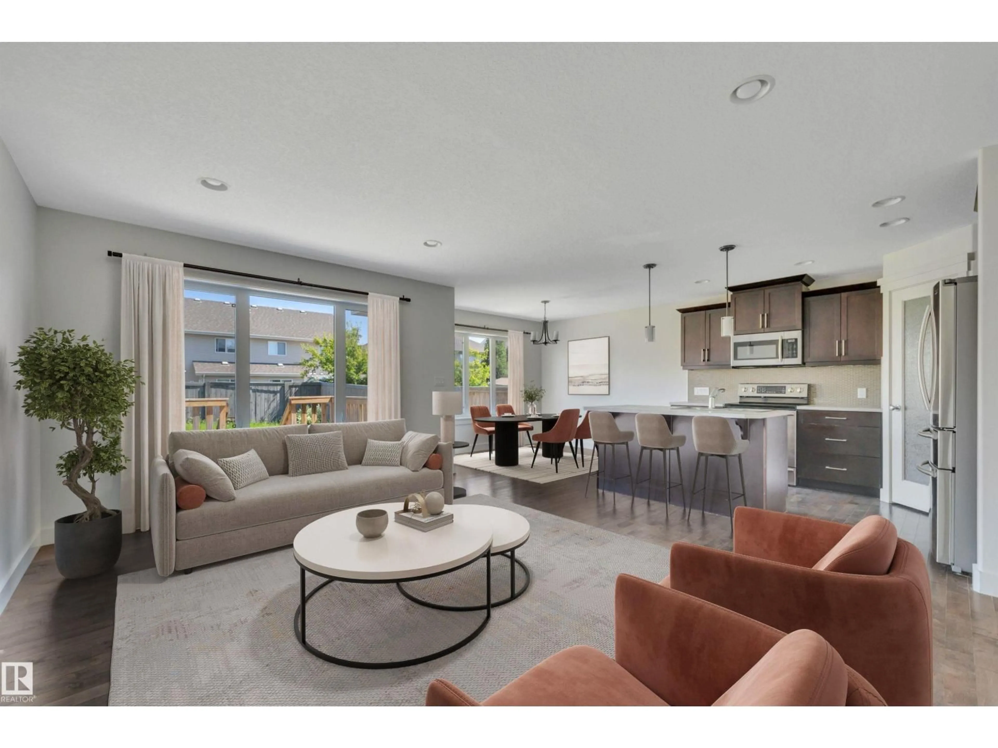 Open concept kitchen, ceramic/tile floor for 59 DAVIS ST, Fort Saskatchewan Alberta T8L0N3