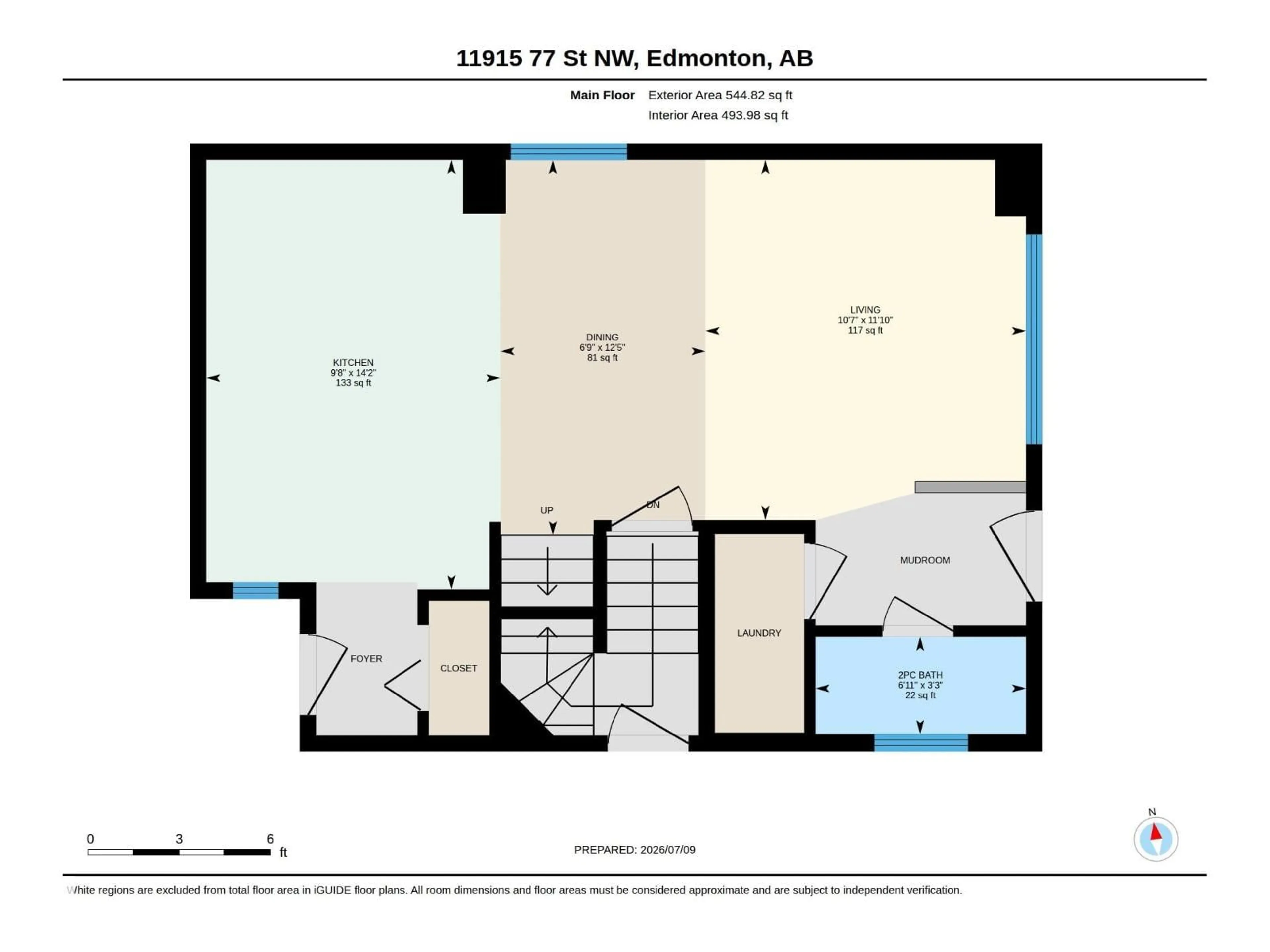 Floor plan for NW - 11915 77 ST, Edmonton Alberta T5B2G5