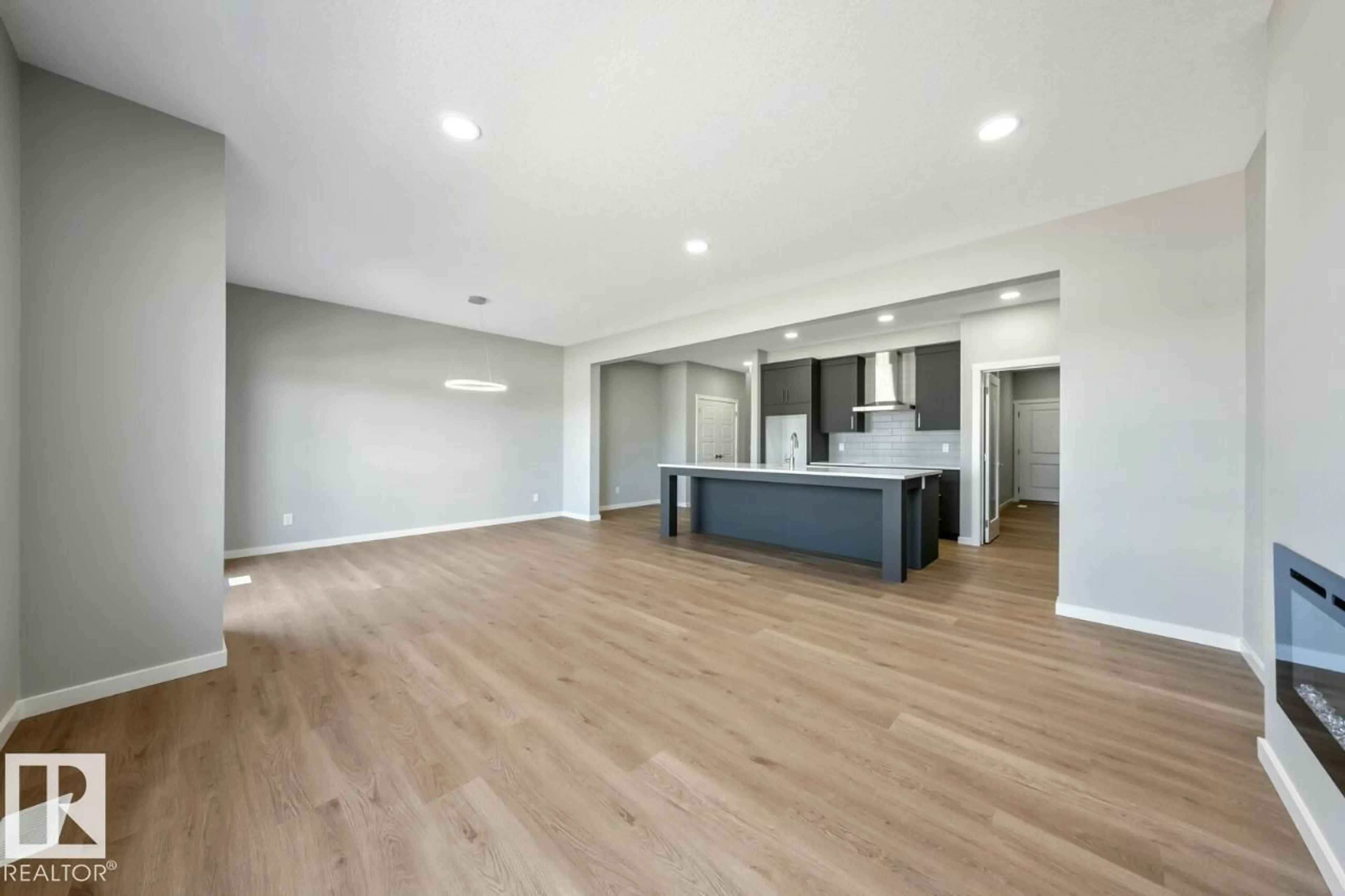 Open concept kitchen, wood/laminate floor for NW - 22526 83A ST, Edmonton Alberta T5T7R2