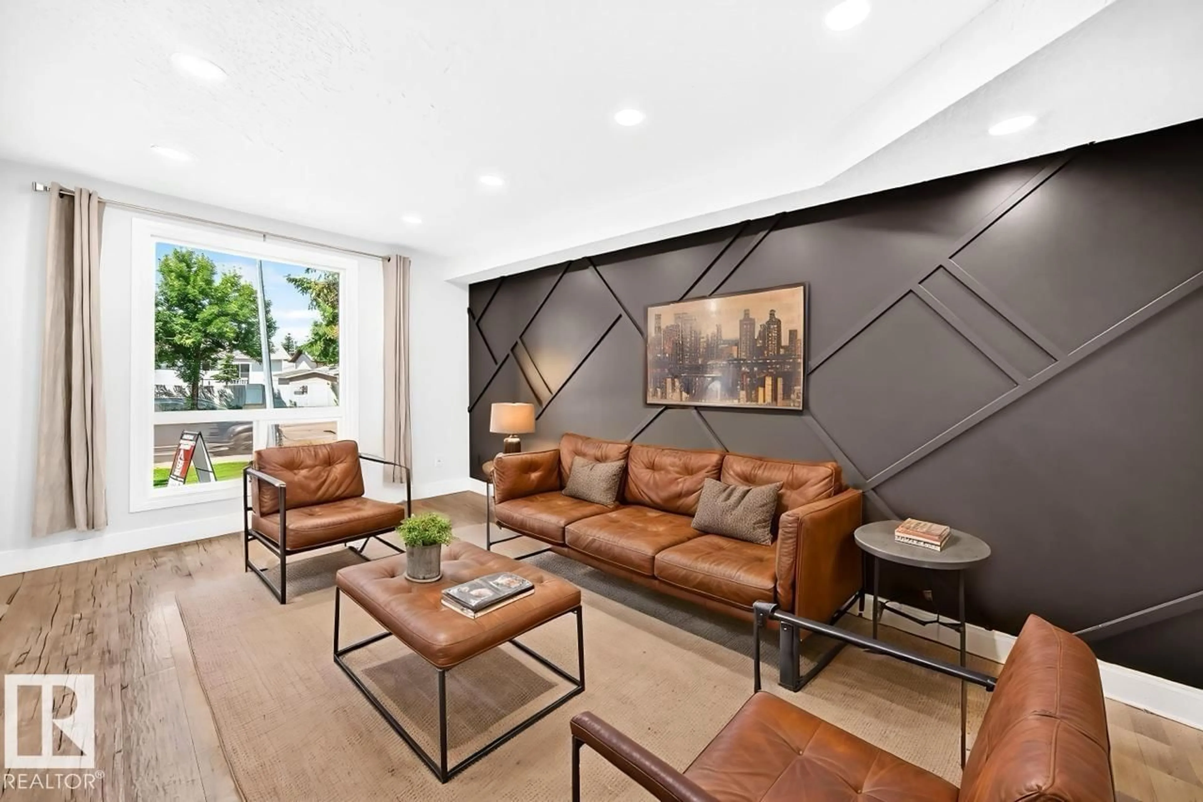 Living room with furniture, unknown for 3119 144 AV, Edmonton Alberta T5Y1H4