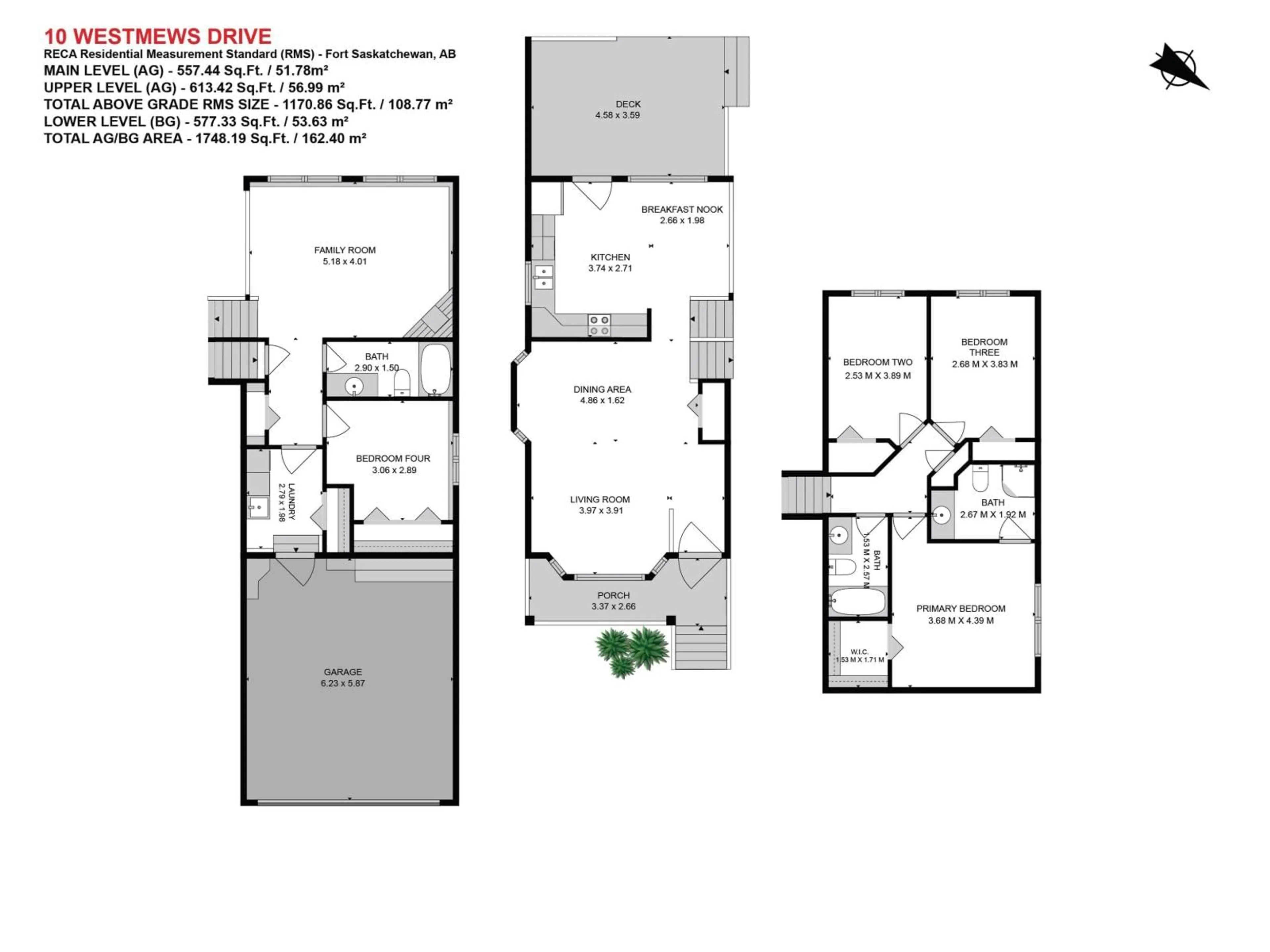 Floor plan for 10 WESTMEWS, Fort Saskatchewan Alberta T8L3X4