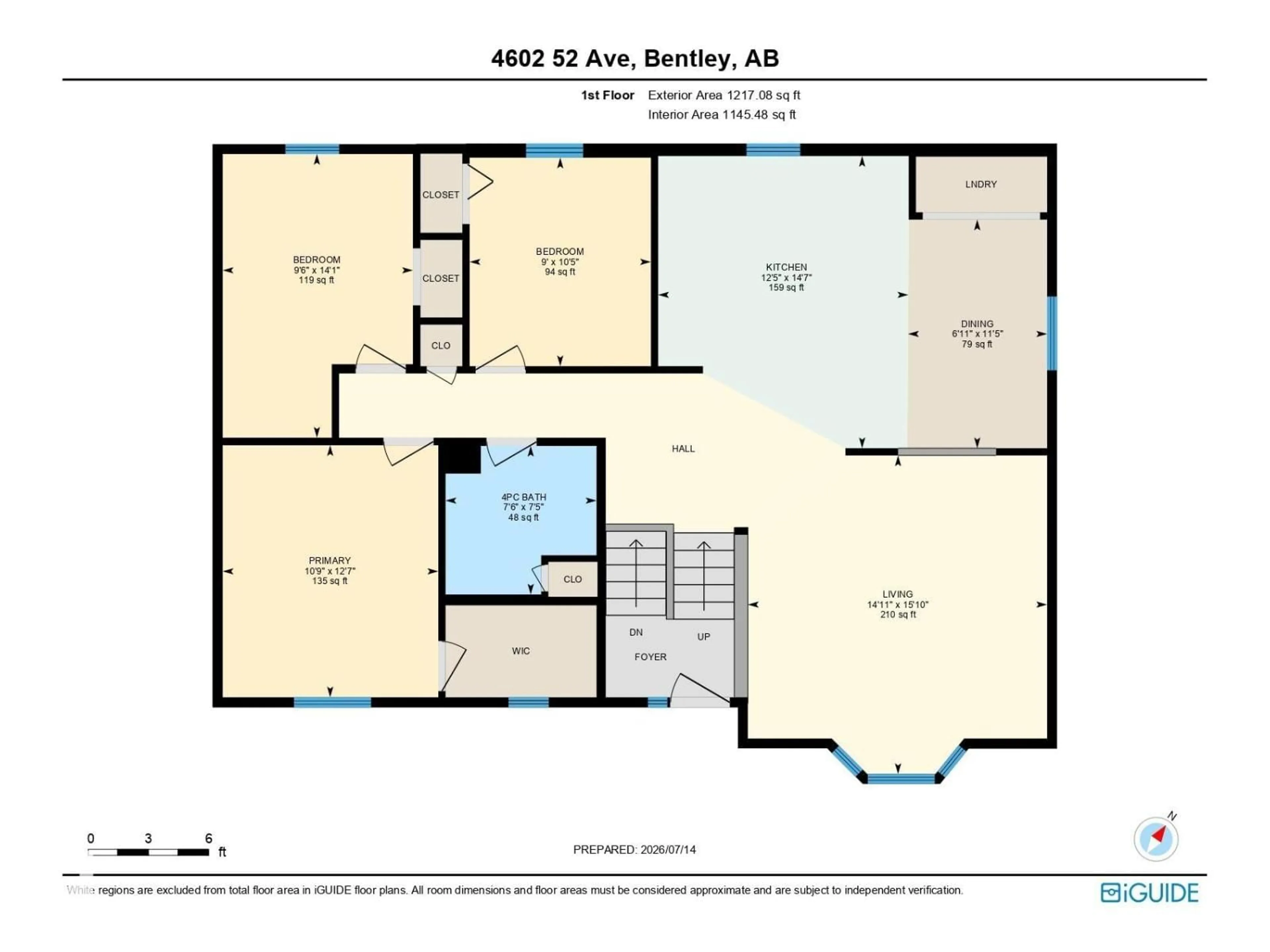 Floor plan for 4602 52 AV, Bentley Alberta T0C0J0