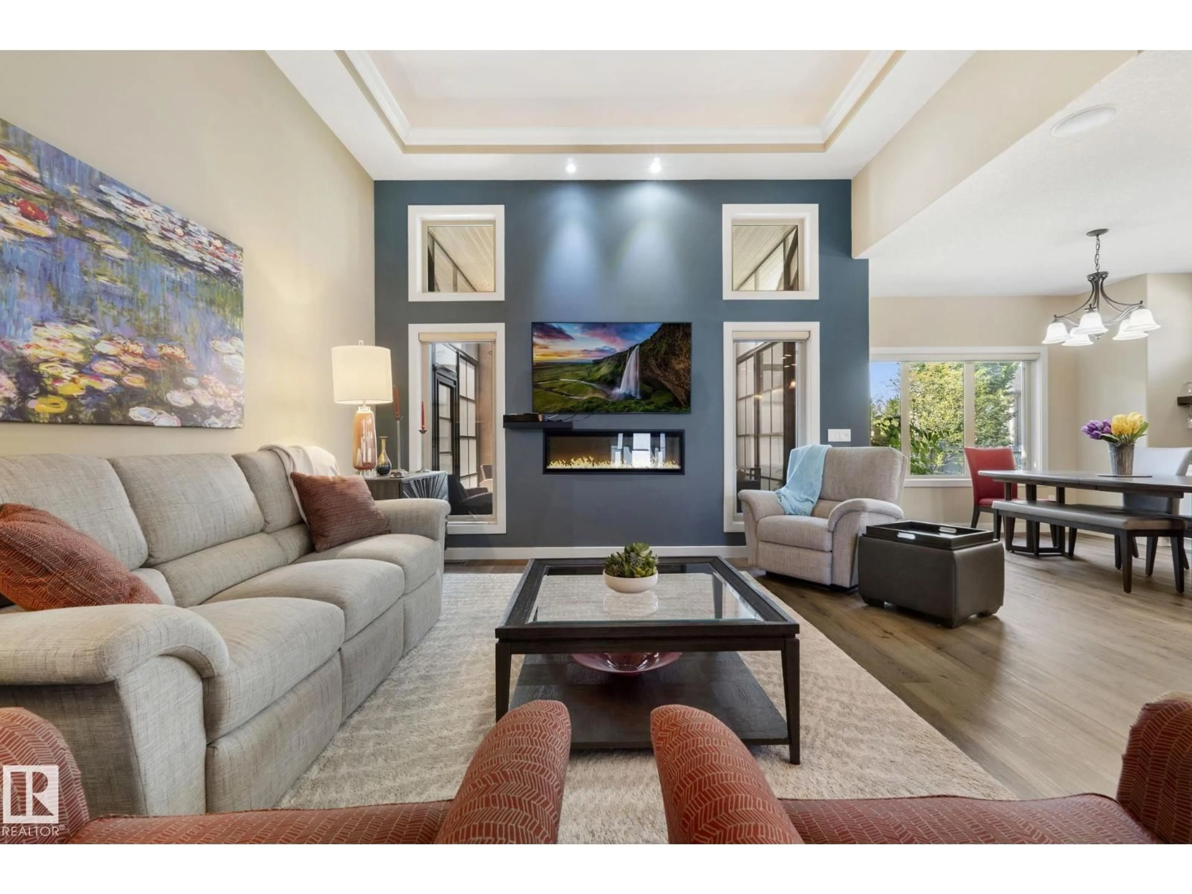 Living room with furniture, unknown for 97 LAFLEUR DR, St. Albert Alberta T8N7M8
