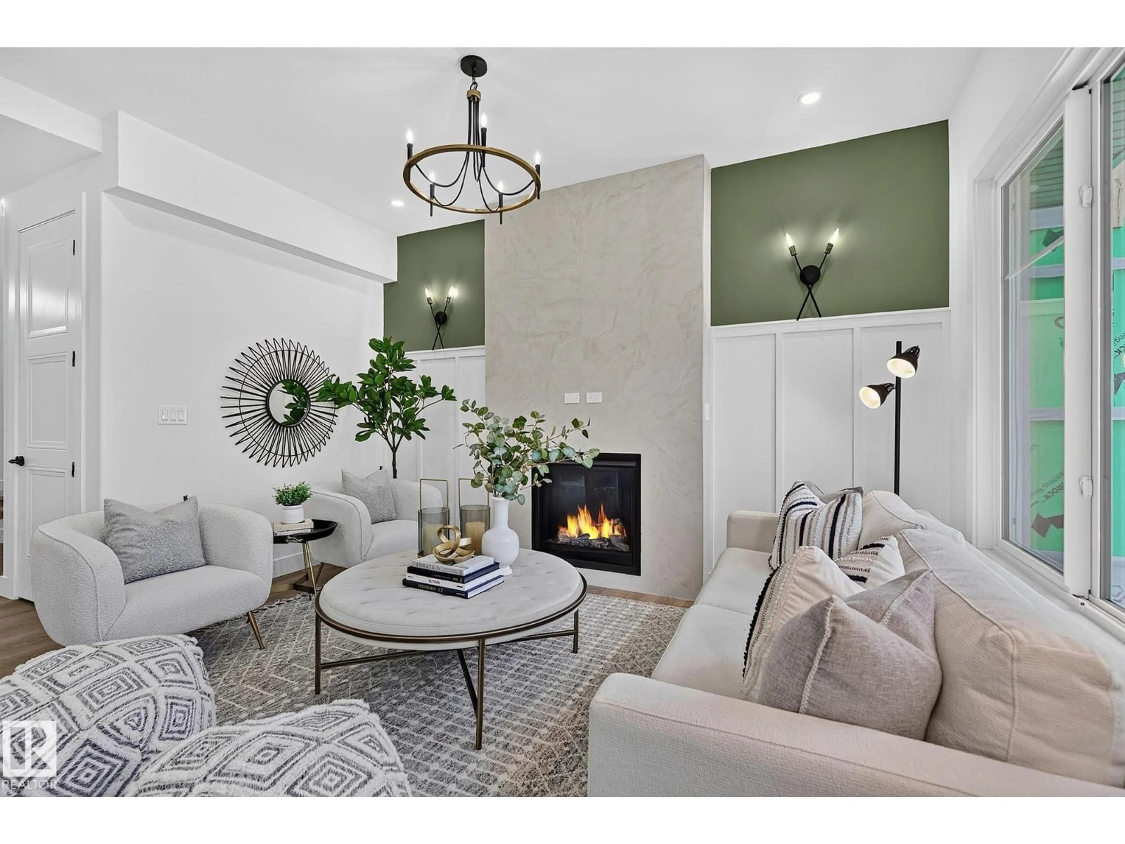 Living room with furniture, ceramic/tile floor for 6638 CRAWFORD LANDING LD, Edmonton Alberta T6W4L5