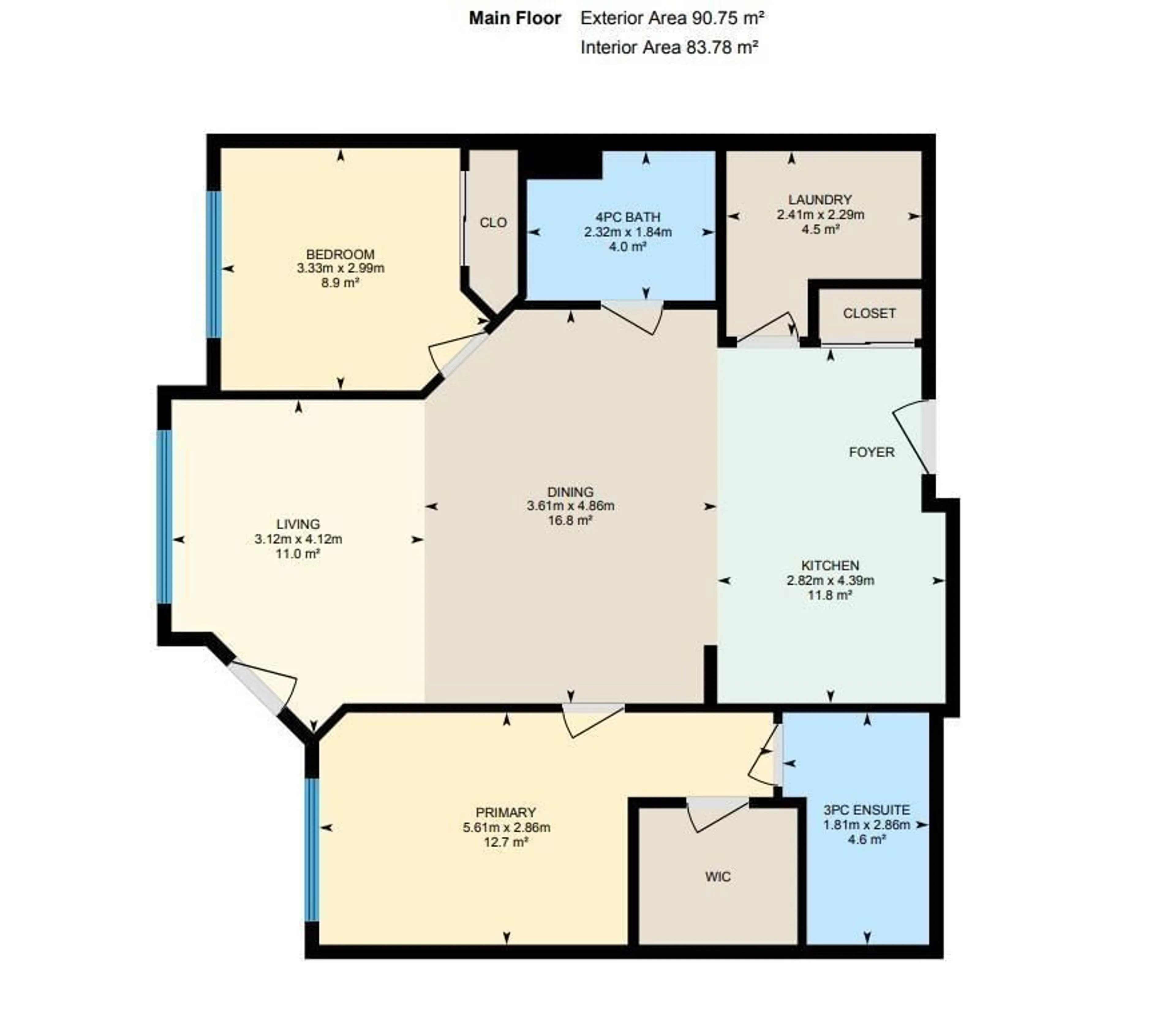 Floor plan for #205 - 511 QUEEN ST, Spruce Grove Alberta T7X0G4