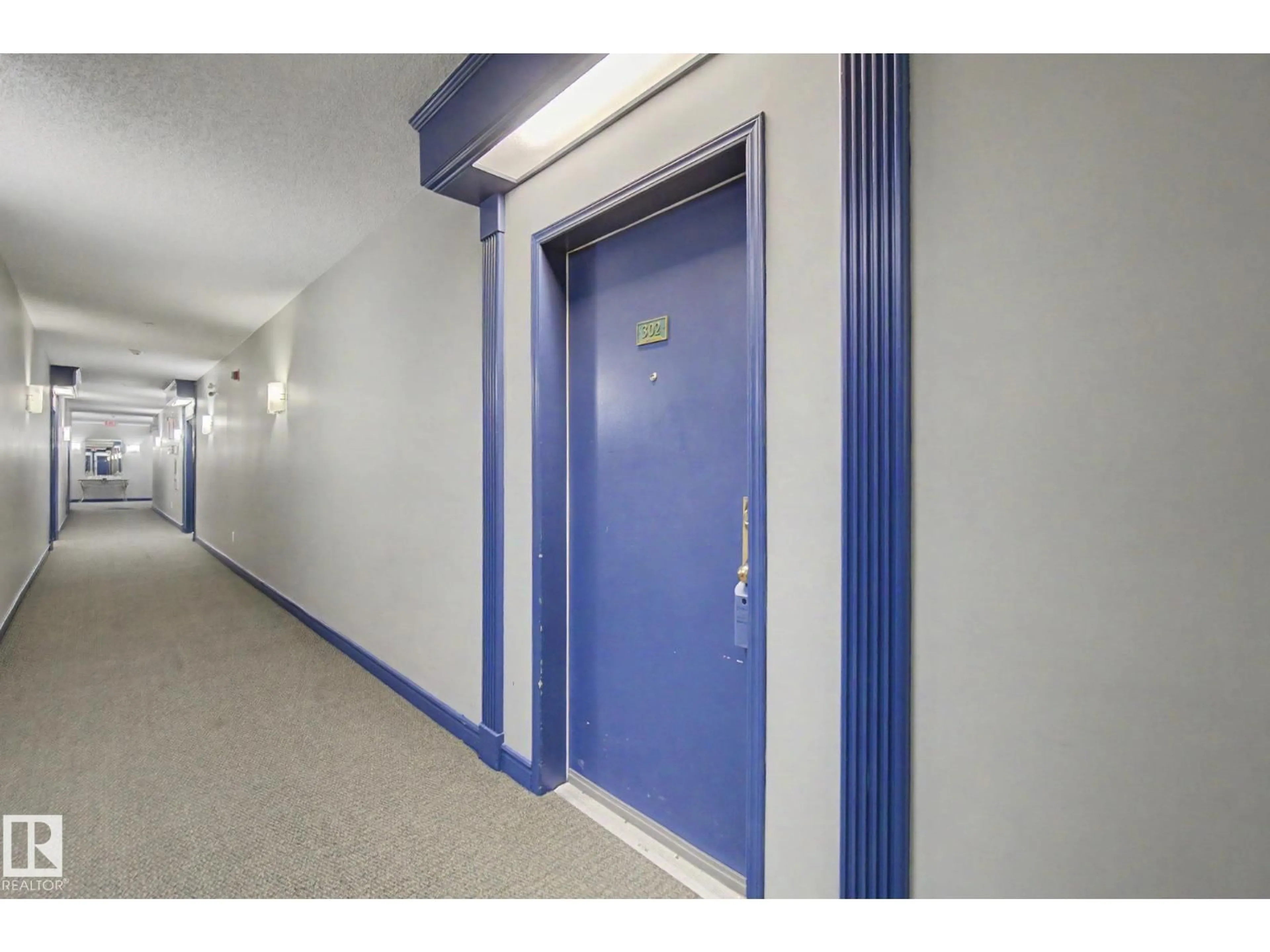 Indoor foyer for #302 Condo - 7951 96 ST, Edmonton Alberta T6C4R1