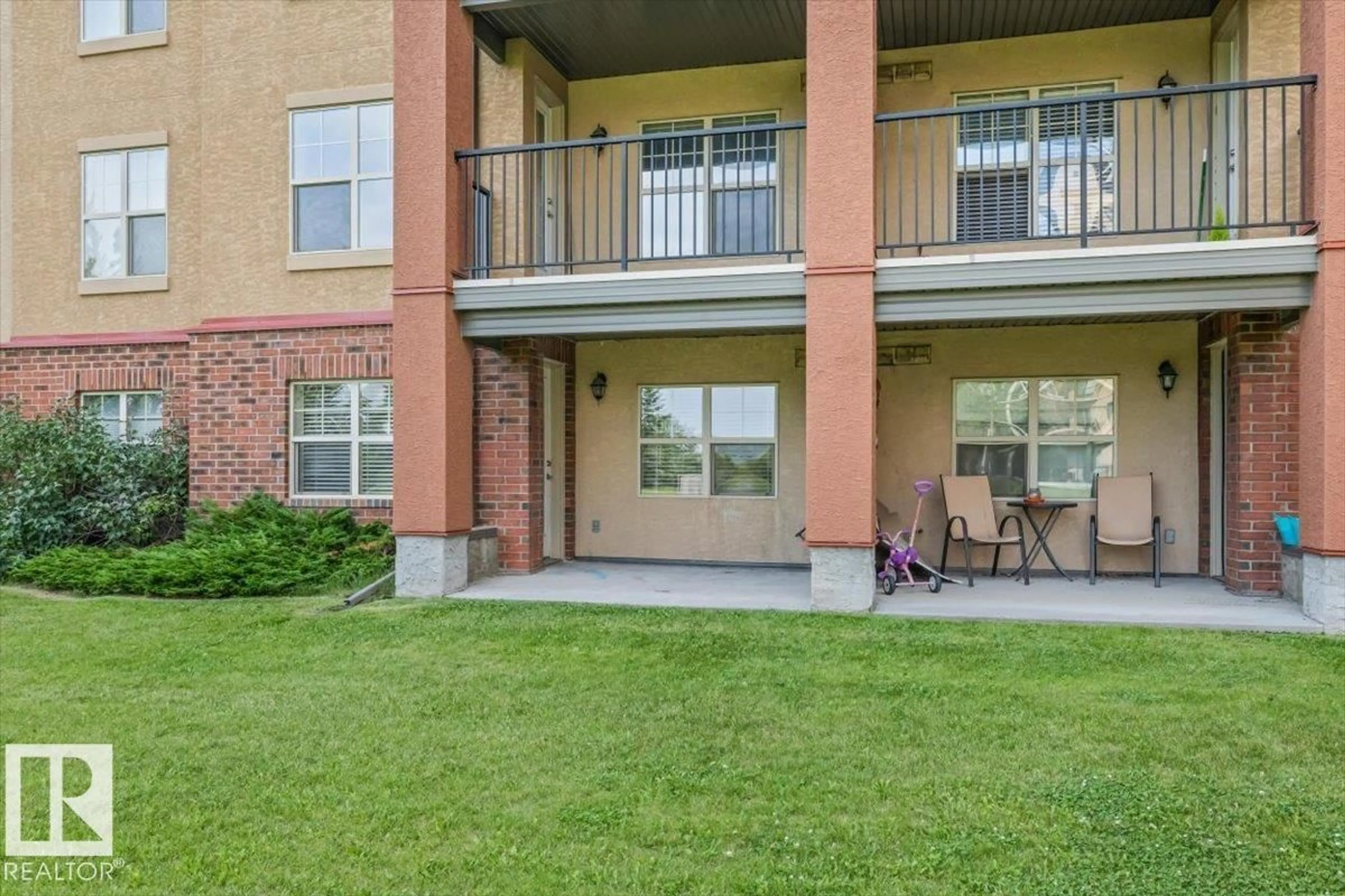 Patio, water/lake/river/ocean view for #115 - 11453 ELLERSLIE RD, Edmonton Alberta T6W1T3